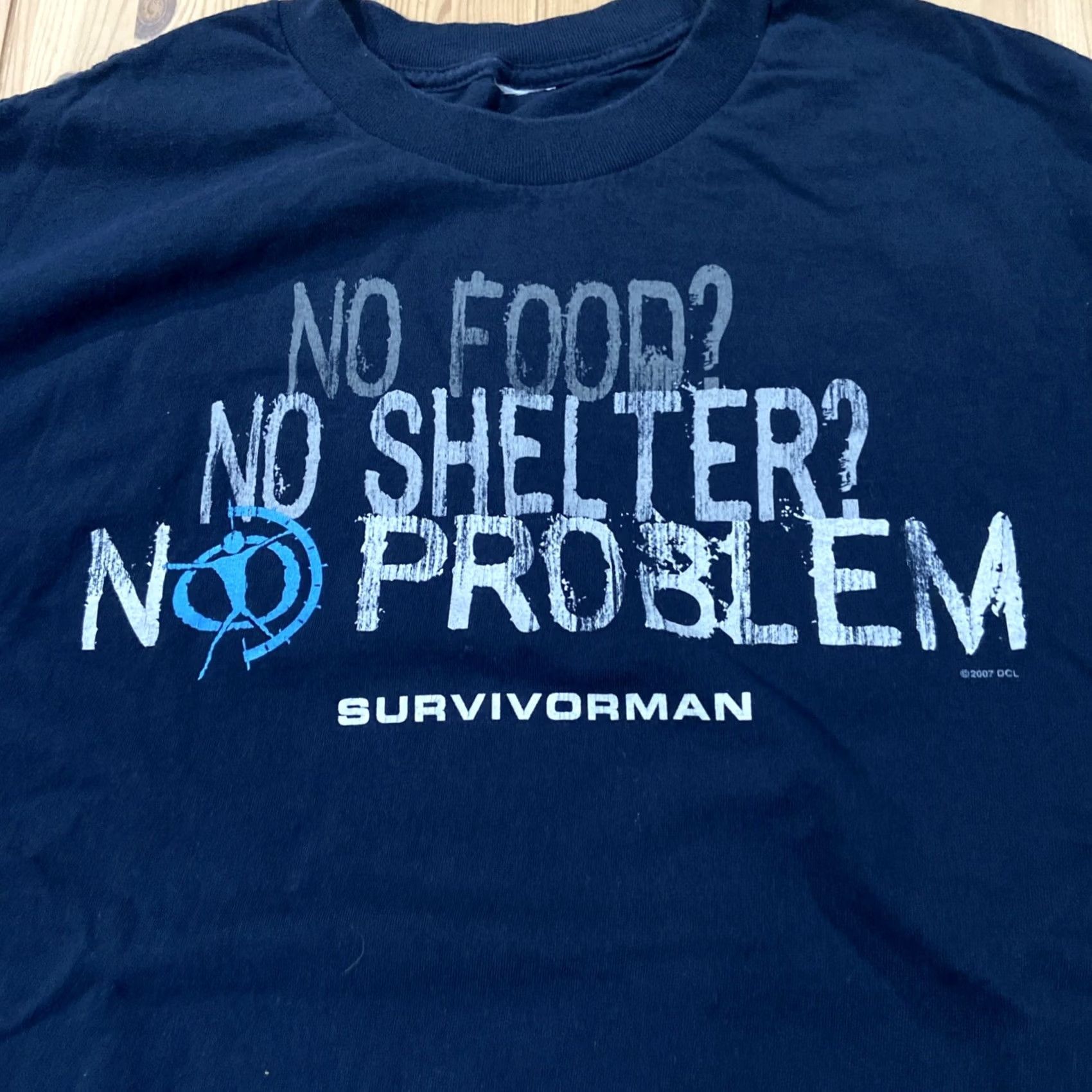 Vintage Survivorman Les Stroud Tv Show Black T Shirt XL Discovery Shirt Mens Size US XL / EU 56 / 4 - 2 Thumbnail
