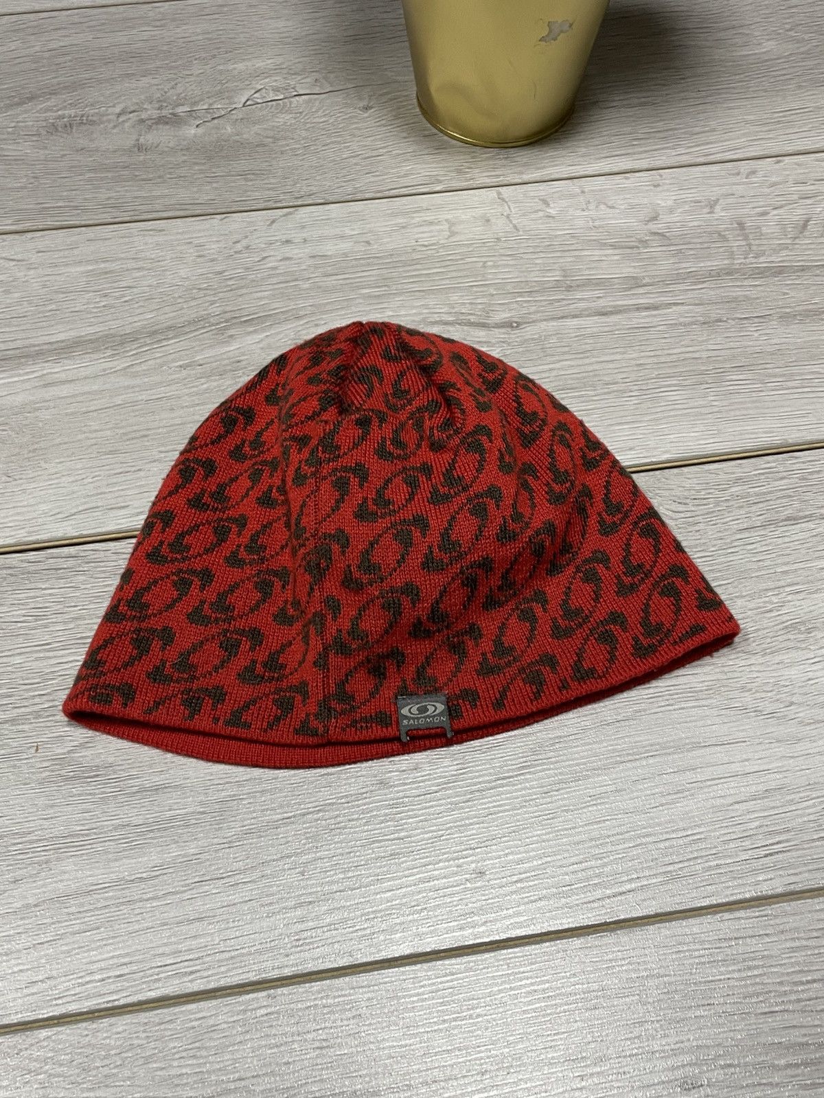 Salomon Salomon vintage monogram all over print beanie hat Size ONE SIZE - 2 Thumbnail