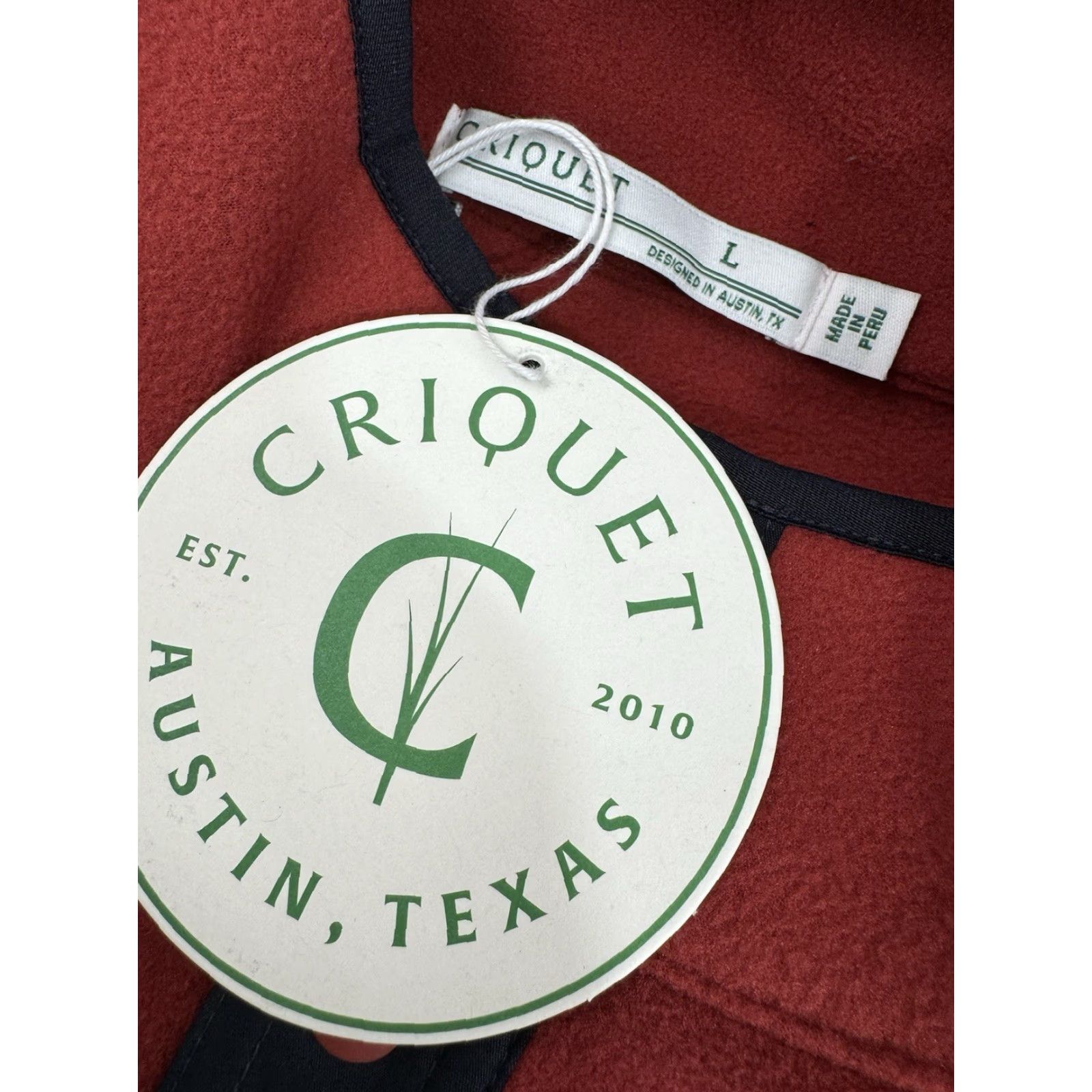 Logo 7 CRIQUET Fleece Pullover Jacket - Red - Embroidered Logo - L - Snap - Adults Mens - 100% Polyester - NEW w TAG Size US L / EU 52-54 / 3 - 4 Thumbnail