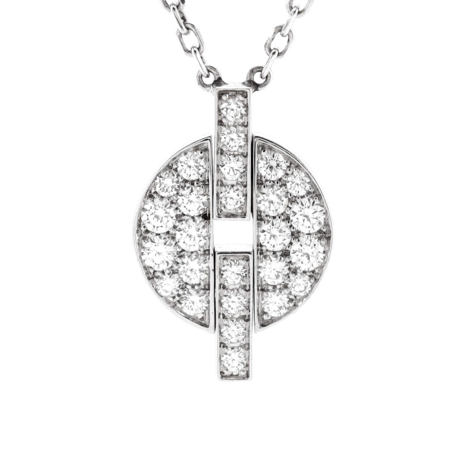 image of Cartier Himalia Pendant Necklace 18K White Gold And Diamonds None, Women's
