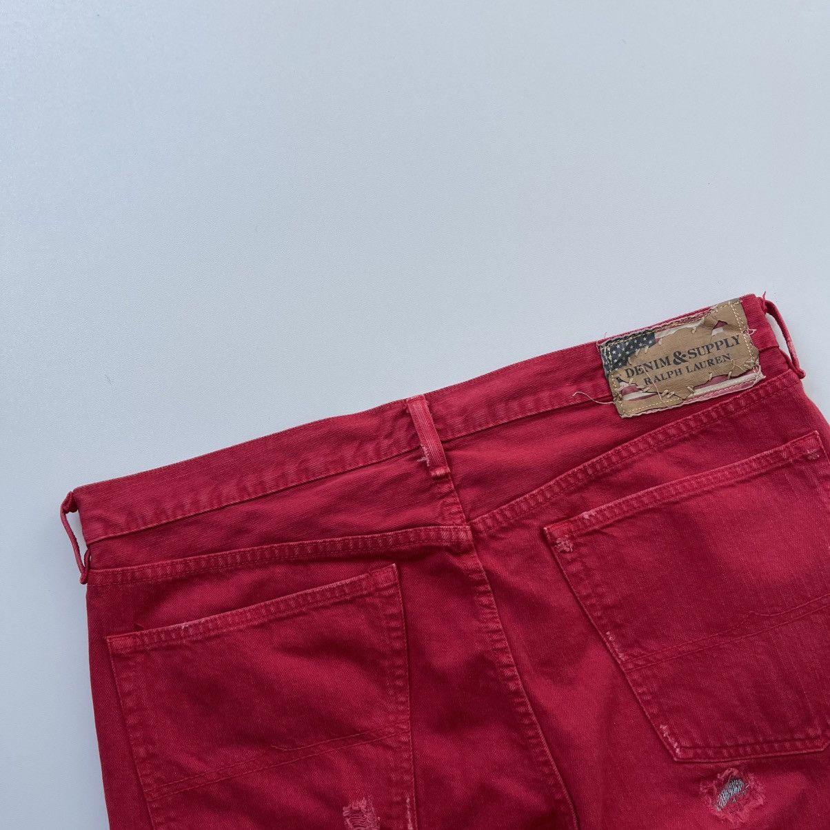 Denim & Supply Ralph Lauren × Polo Ralph Lauren × Ralph Lauren Ralph Lauren Denim & Supply Distressed Denim Slim Fit Shorts Size US 36 / EU 52 - 8 Thumbnail