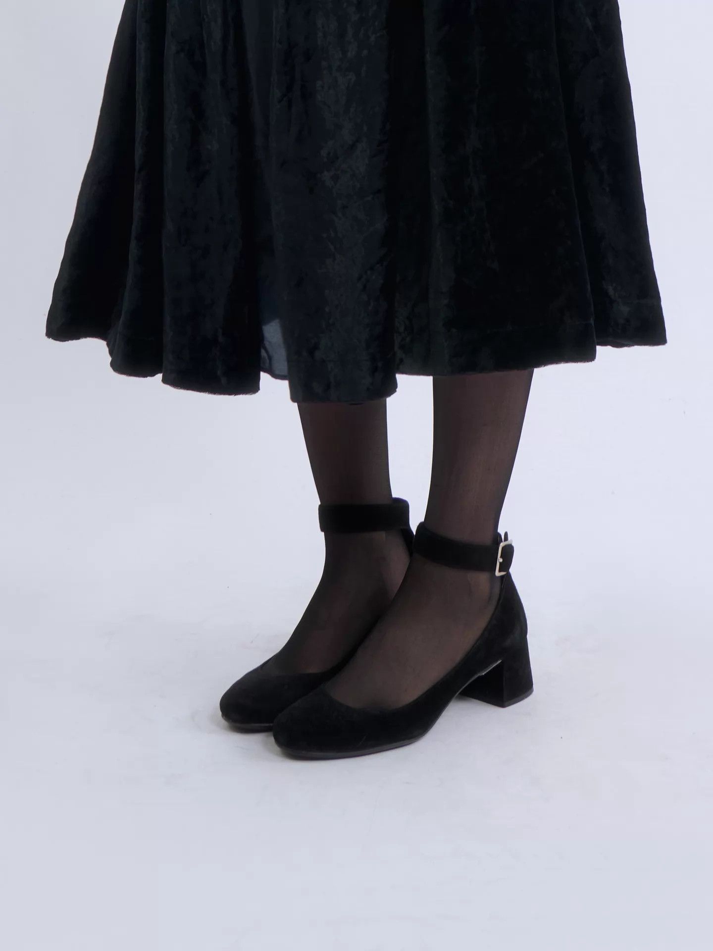 Prada PRADA 90s Archive Black Suede Ankle Strap 5cm Heel 36.5 Size US 6 / IT 36 - 2 Thumbnail