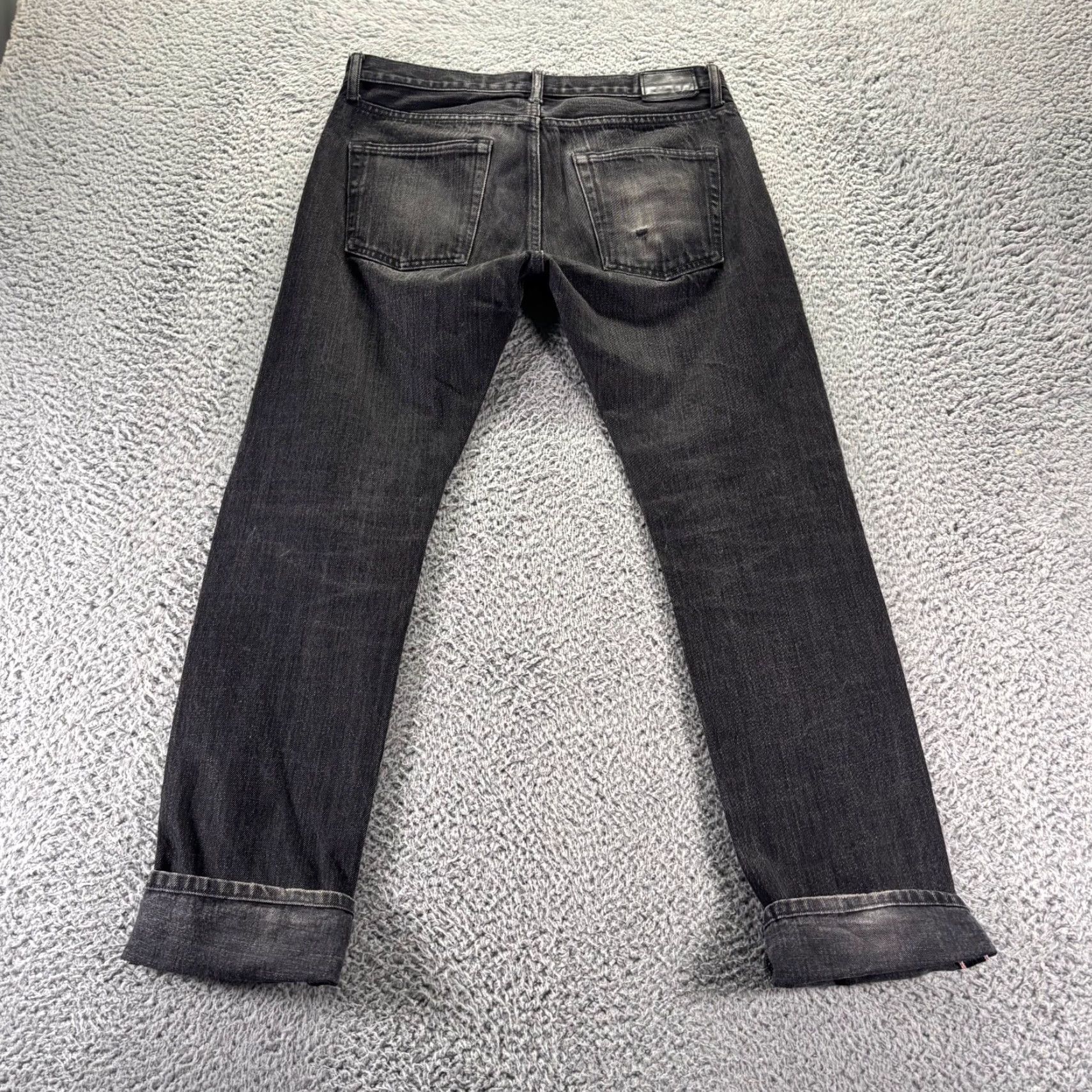Gap 1969 Japanese Selvedge Jeans Mens 30x30 Black Dark Wash Cotton
