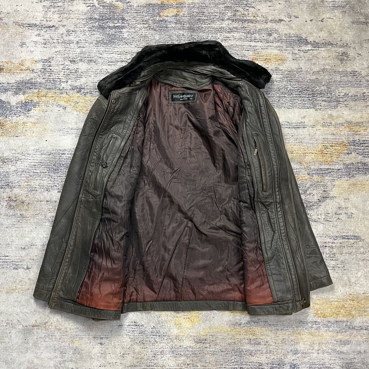 Vintage × Yves Saint Laurent Vintage 90s Yves Saint Laurent leather jacket Size US XL / EU 56 / 4 - 11 Thumbnail
