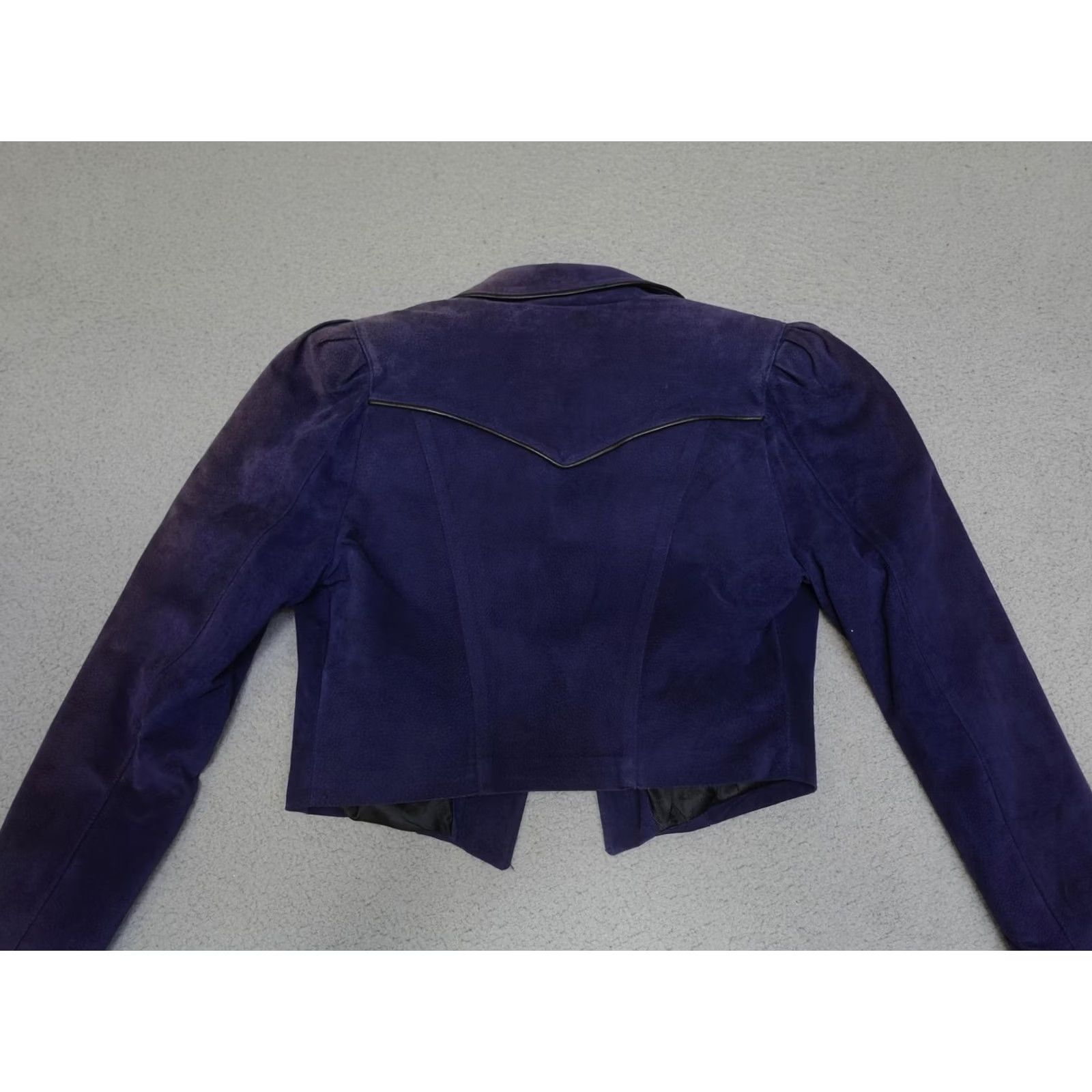 Vintage VINTAGE Frontier Collection Western Jacket Womens L Purple Suede Leather Cropped Rodeo Made USA Size L / US 10 / IT 46 - 7 Thumbnail