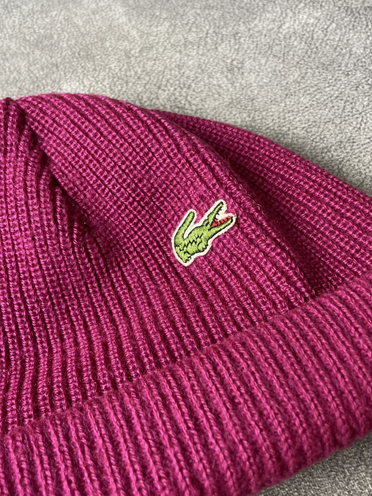 Lacoste Vintage 90s Lacoste Beanie Chemise Archive Rare Wool France Size ONE SIZE - 2 Thumbnail