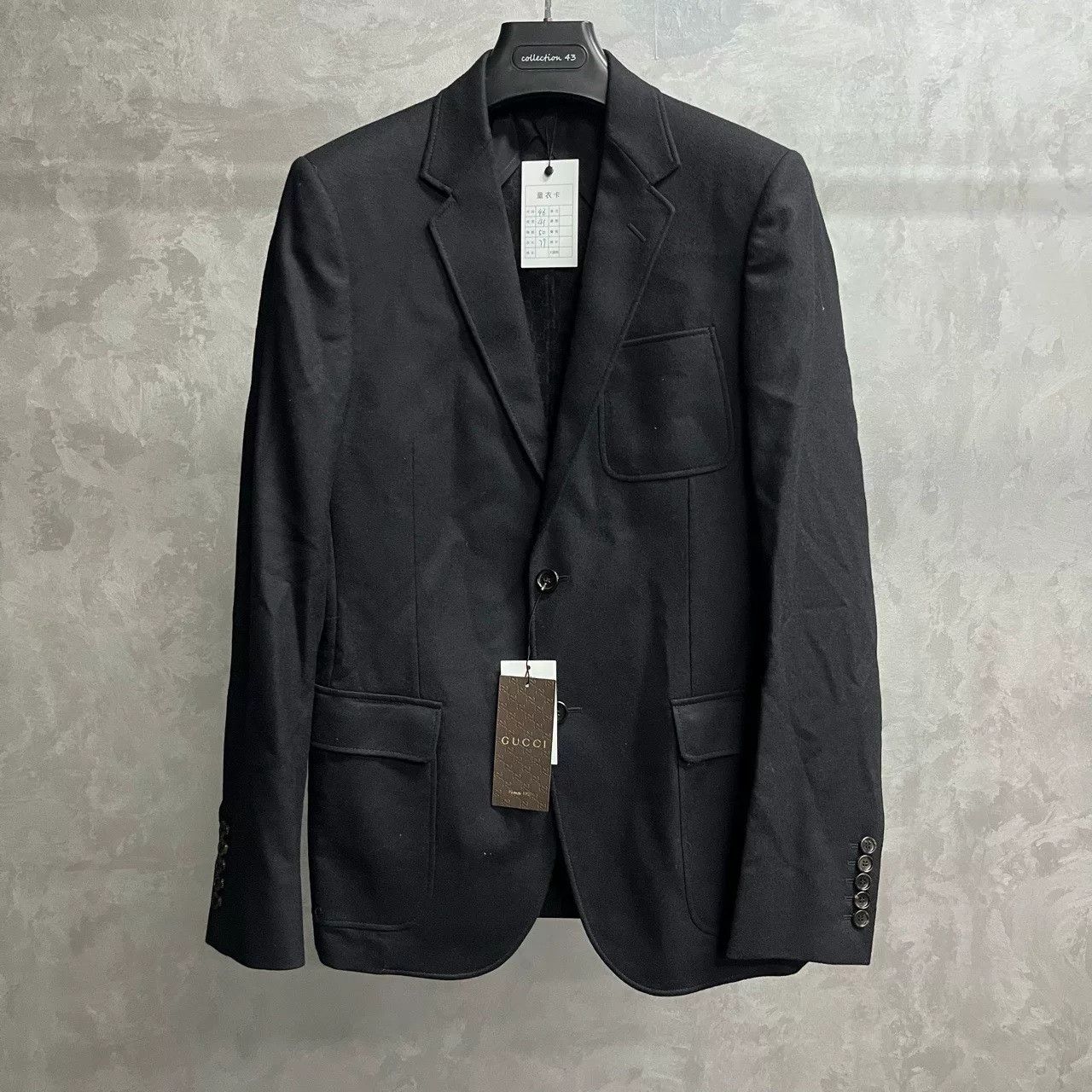 Gucci Gucci Black Logo Print Sword Collar Jacket Size US M / EU 48-50 / 2 - 1 Thumbnail