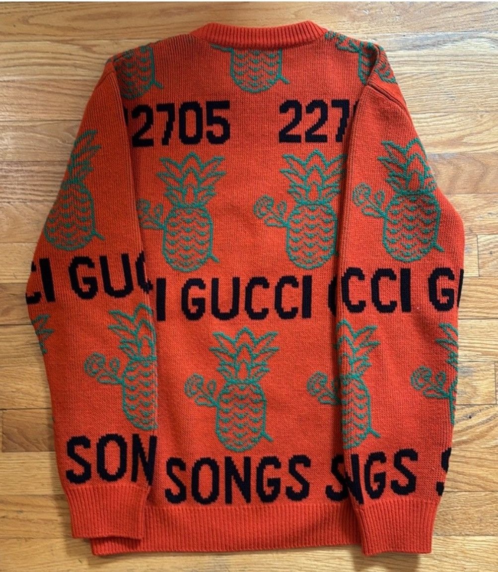 Gucci Gucci Jacquard Pineapple Orange Sweater (Rare) Size US XS / EU 42 / 0 - 2 Thumbnail