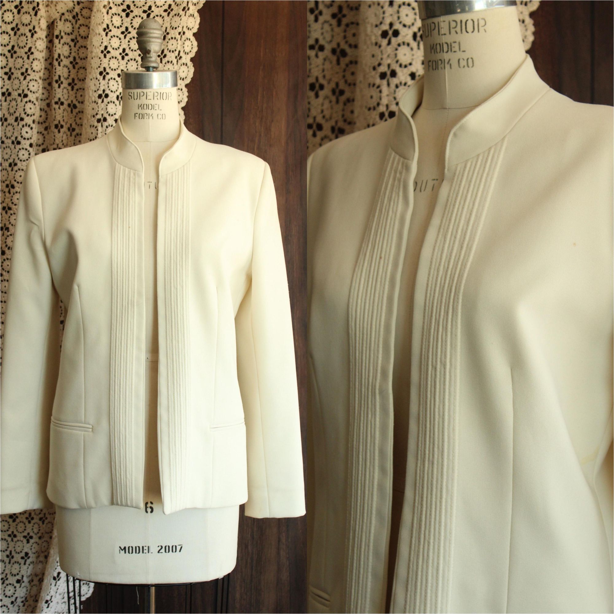 Vintage Vintage 1970s 1980s Jacket, Pykettes Womens Suit Coat, Winte Size L / US 10 / IT 46 - 1 Thumbnail