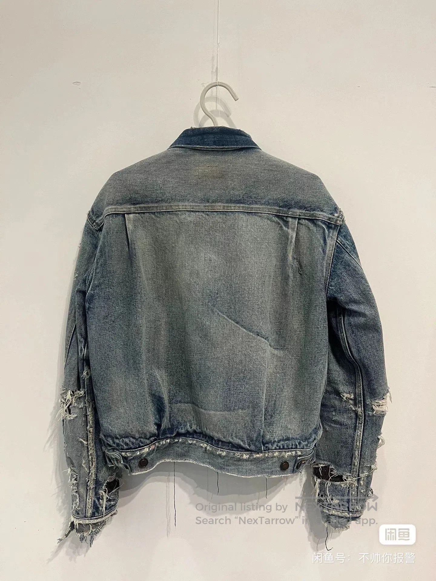 Saint Laurent Paris Saint Laurent Distressed Denim Jacket. Size US XS / EU 42 / 0 - 3 Thumbnail