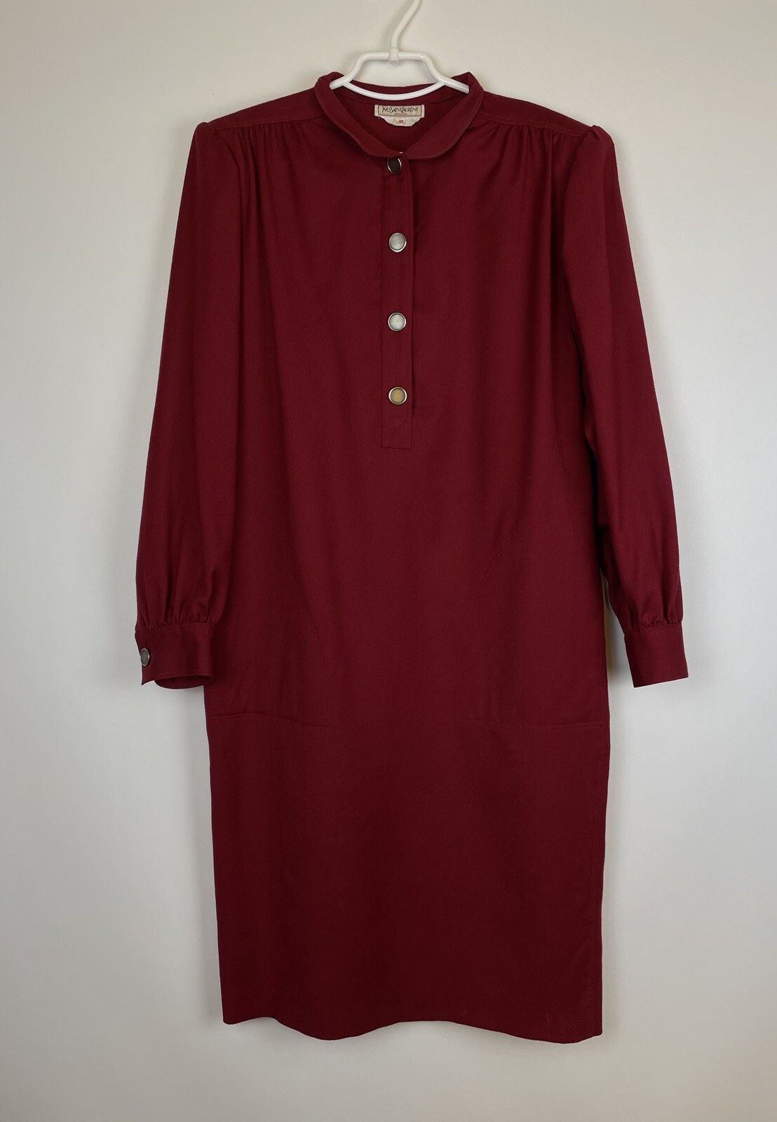 Yves Saint Laurent Vintage Yves Saint Laurent Variation Wool Blend Dress France Size S / US 4 / IT 40 - 1 Thumbnail
