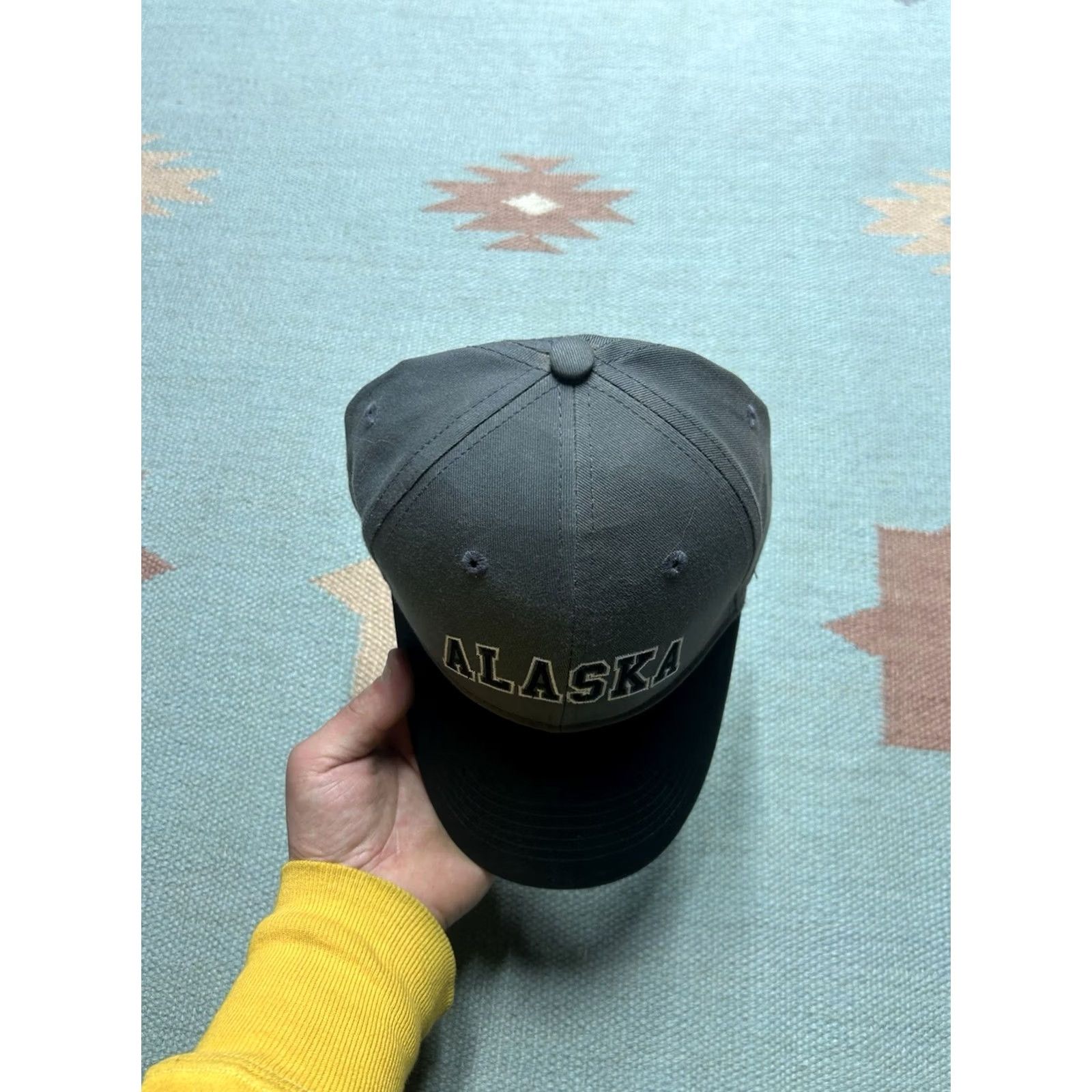 Vintage Denali Alaska strapback hat adjustable cap Denali National Park black gray spell out Mens Adjustable Baseball Cap Size US M / EU 48-50 / 2 - 3 Thumbnail