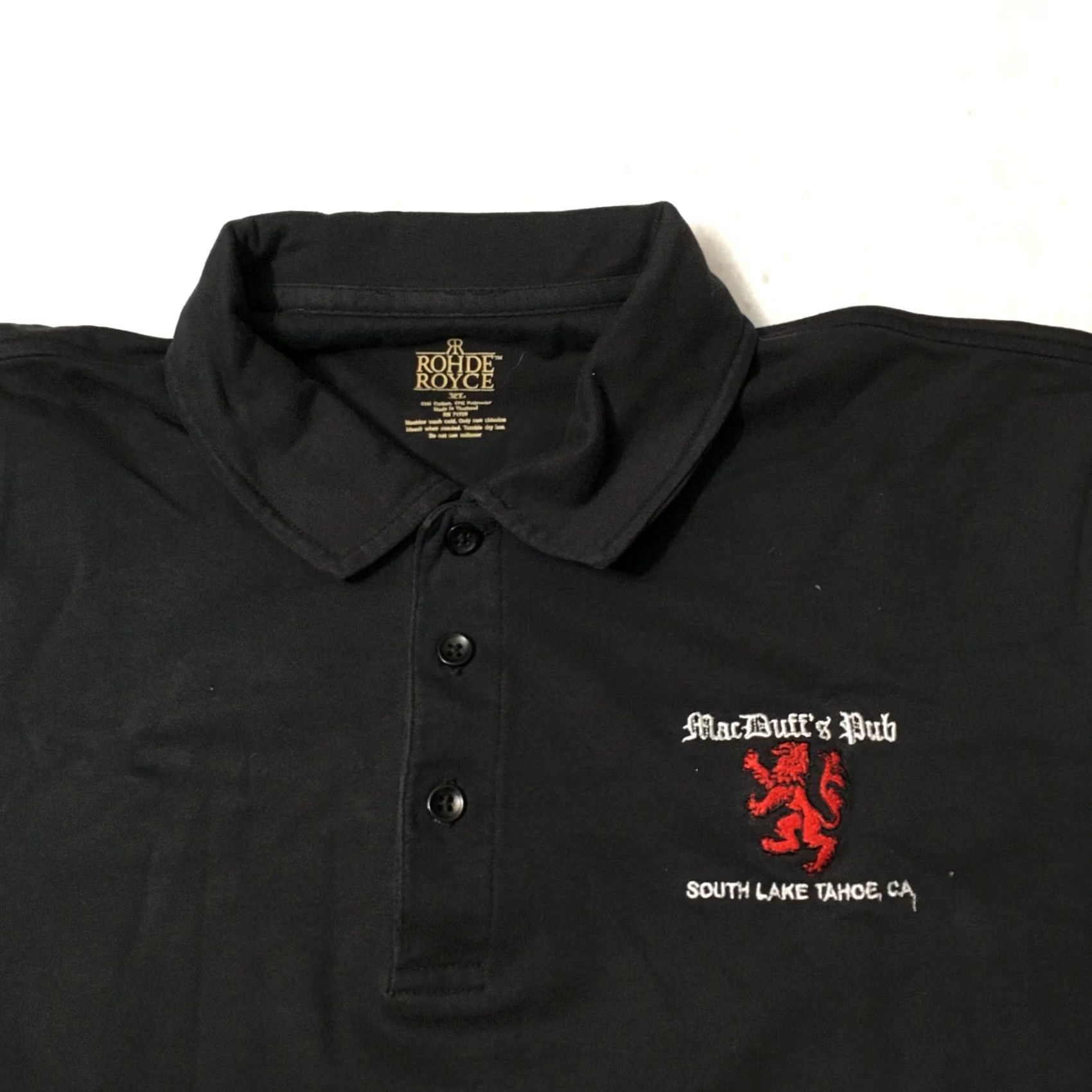 Vintage Nike Polo Mens XL Black Golf Shirt Polo Shirt Embroidered Logo Roye Rohde Classic 90s Theme Golf Mens Size US XL / EU 56 / 4 - 2 Thumbnail