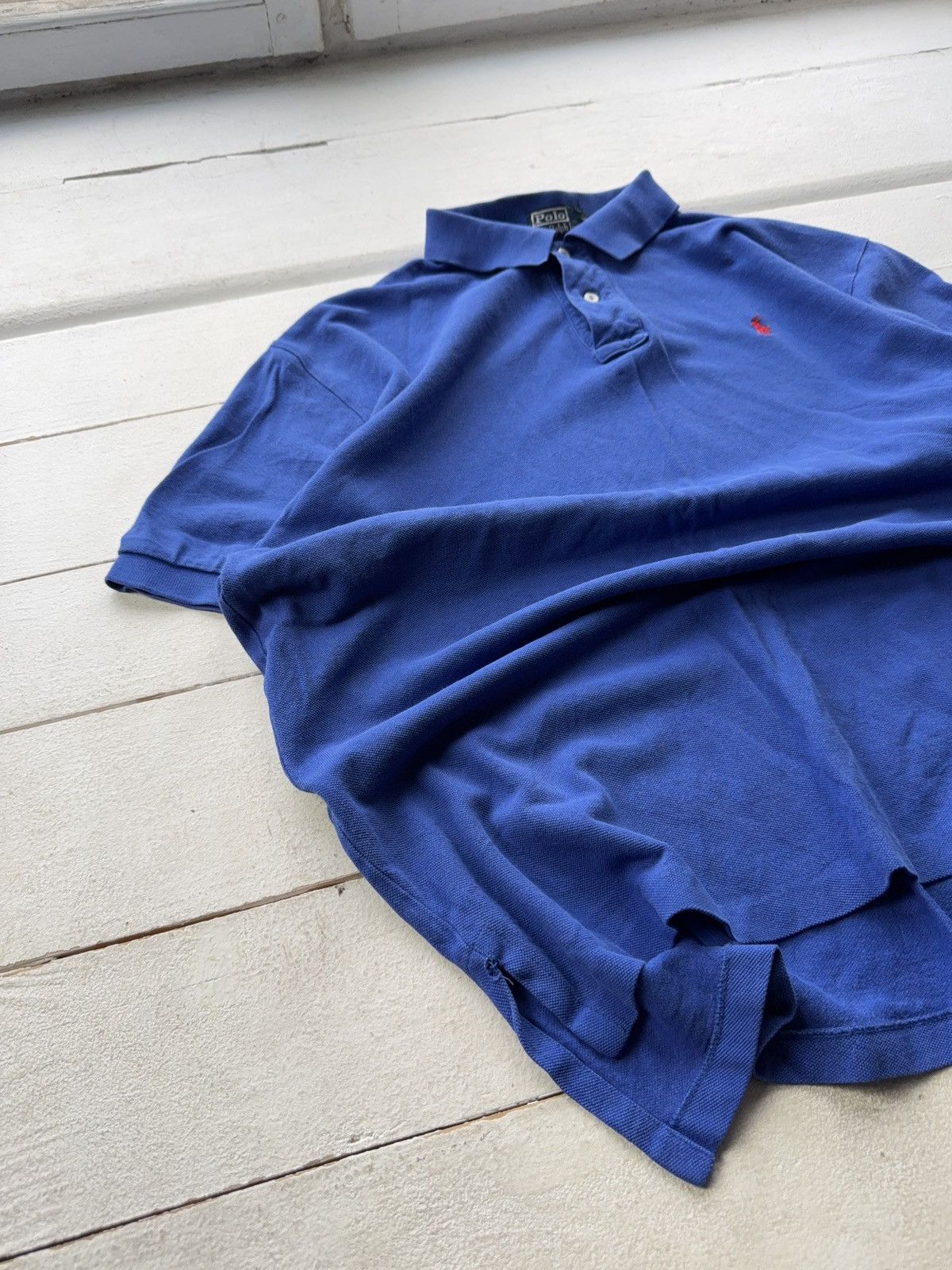Polo Ralph Lauren Vintage 90s Retro Basic Polo Ralph Lauren Blue Polos Y2K Size US XL / EU 56 / 4 - 2 Thumbnail