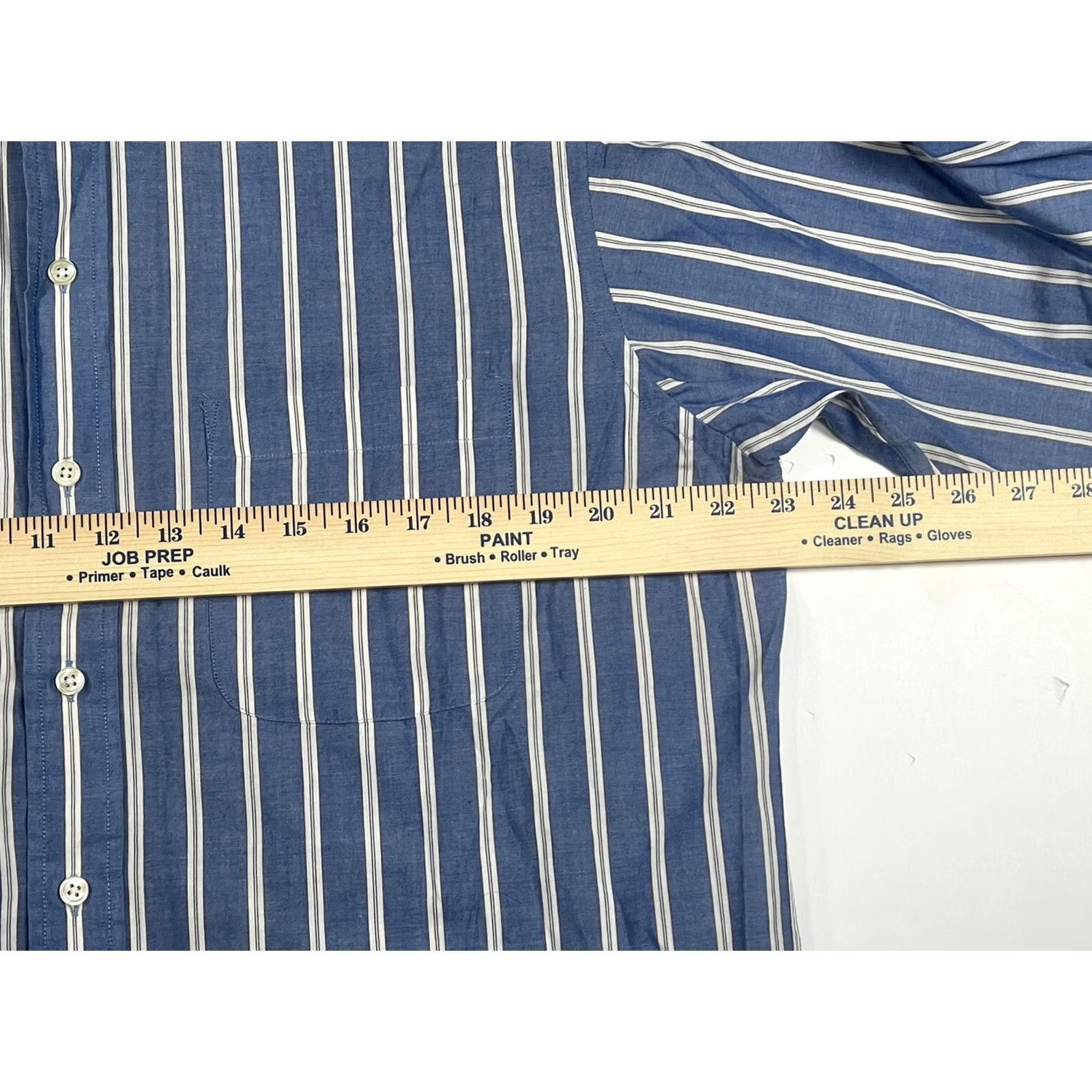 Vintage Christopher Hayes Mens M Blue White Striped Long Sleeve Flannel Button Front Shirt Size US M / EU 48-50 / 2 - 6 Thumbnail