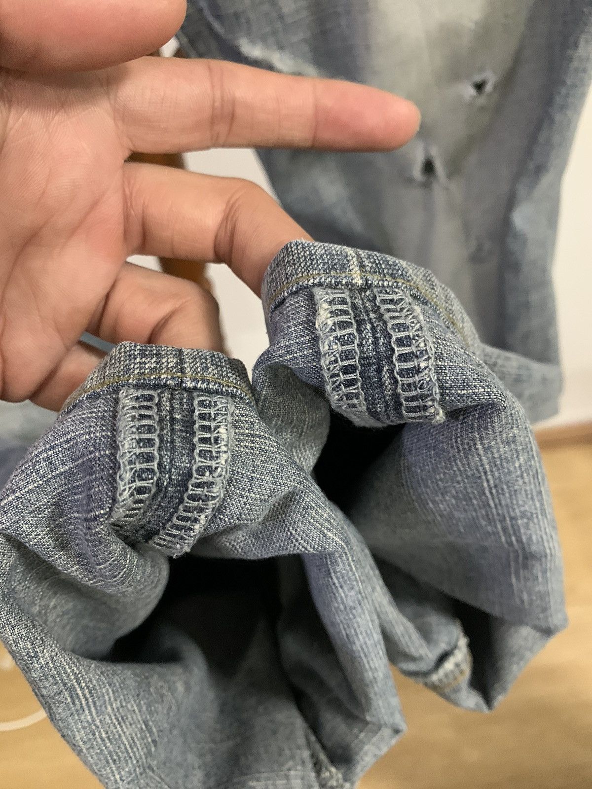 Japanese Brand BARTACK Distressed Denim Size US 34 / EU 50 - 17 Thumbnail