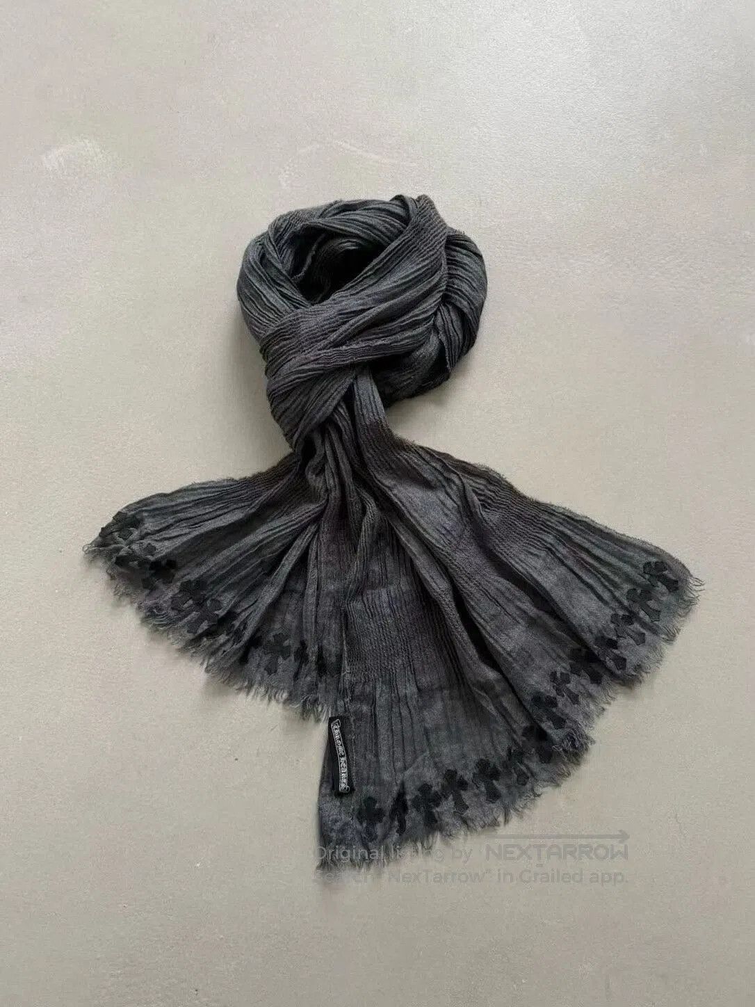 Chrome Hearts Chrome Hearts Cross Patch Grey Scarf. Size ONE SIZE - 1 Thumbnail