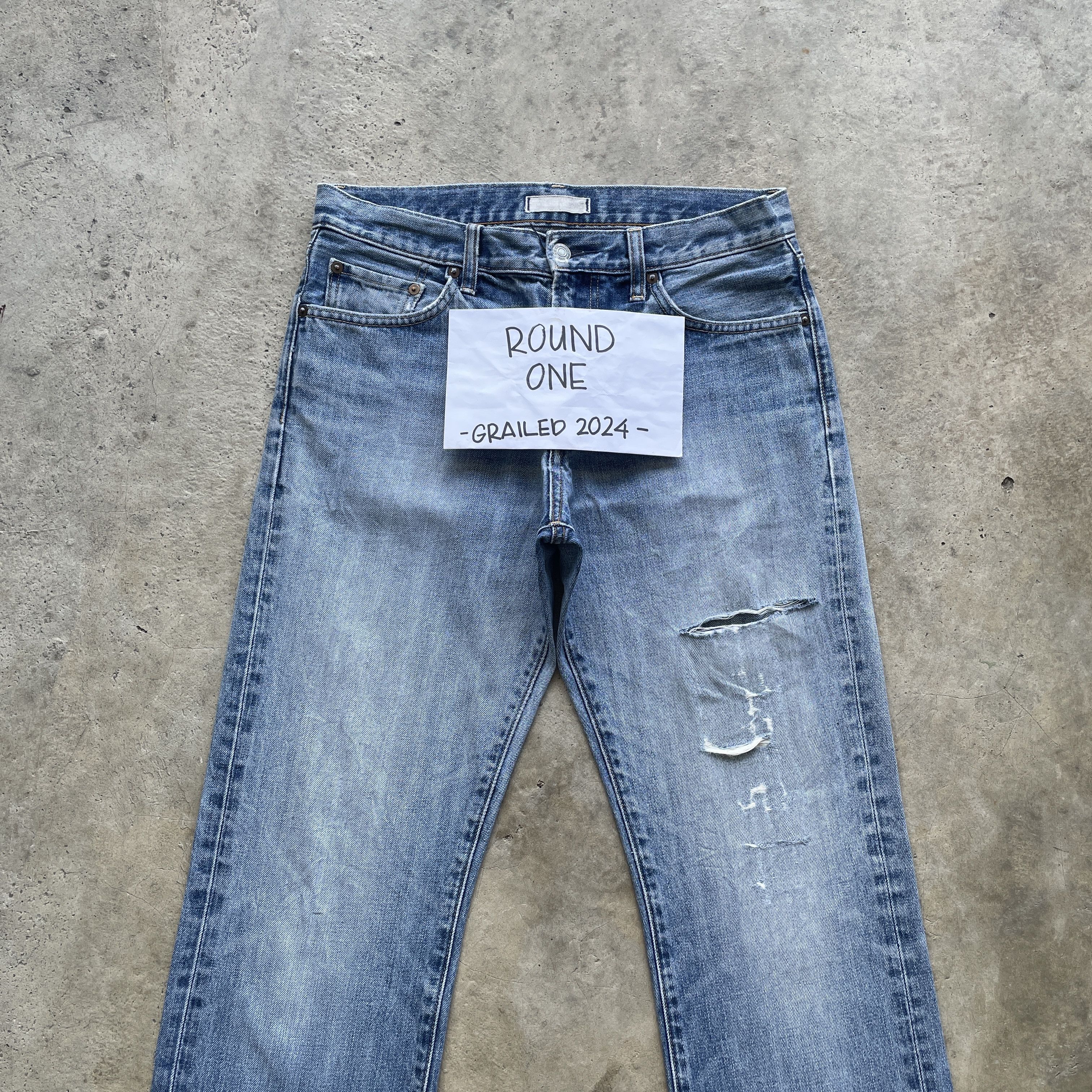 Japanese Brand VINTAGE JAPANESE JEANS FADED DISTRESSED DENIM PANTS W31 Size US 31 - 3 Thumbnail