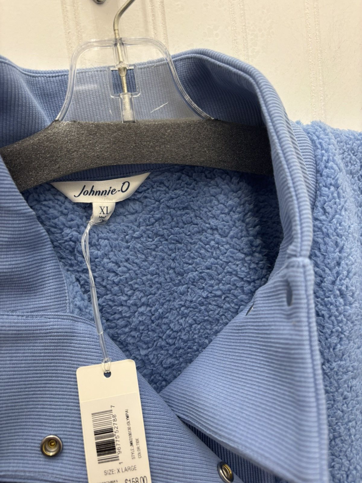 johnnie-O Johnnie-O Olympia fleece snap pullover XL tide Blue NWT Size XL / US 12-14 / IT 48-50 - 2 Thumbnail