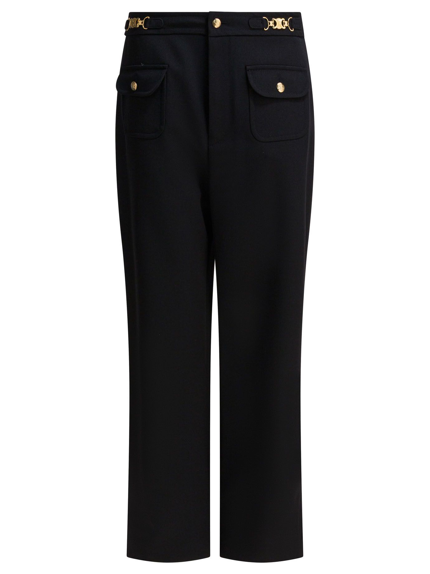 Celine Celine Wide-Leg Pants With Gourmette tag size 38 Women - USA Duties Paid Size 26" / US 2 / IT 38 - 1 Thumbnail