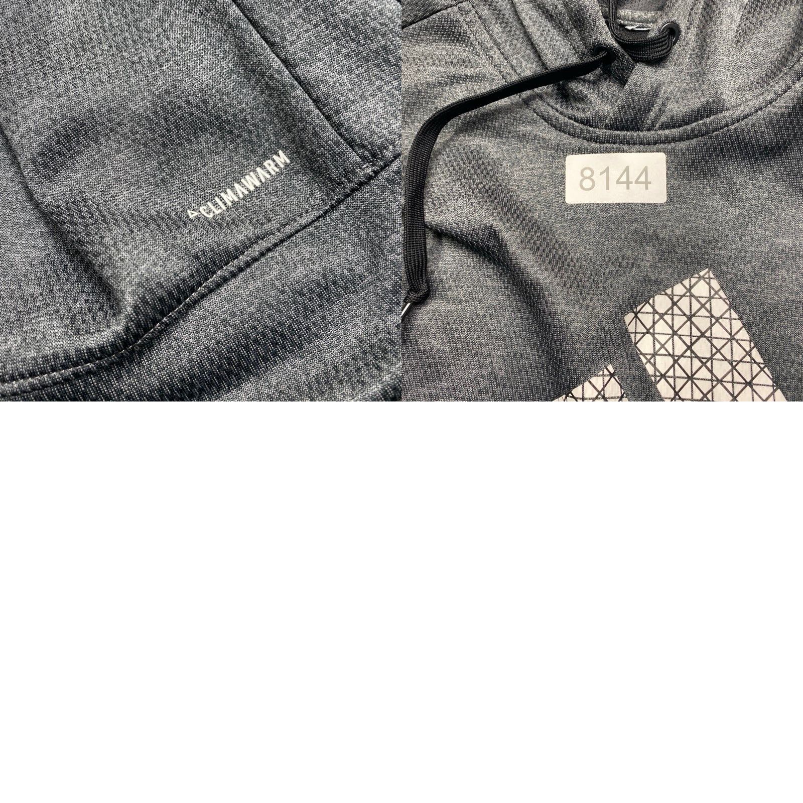 Adidas VINTAGE Adidas ClimaWarm Gray Hoodie XL Grid Logo Pullover Sweatshirt Drawstring 8144 Size US XL / EU 56 / 4 - 9 Thumbnail