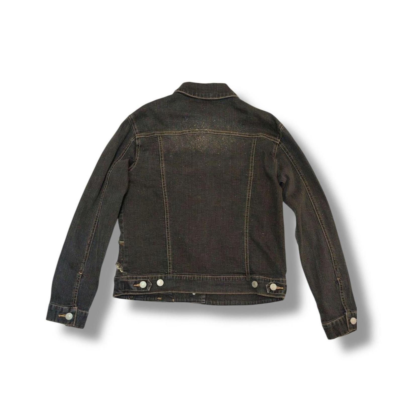 Other Vintage 2000s whimsy goth dark wash denim jacket Size XS / US 0-2 / IT 36-38 - 2 Thumbnail