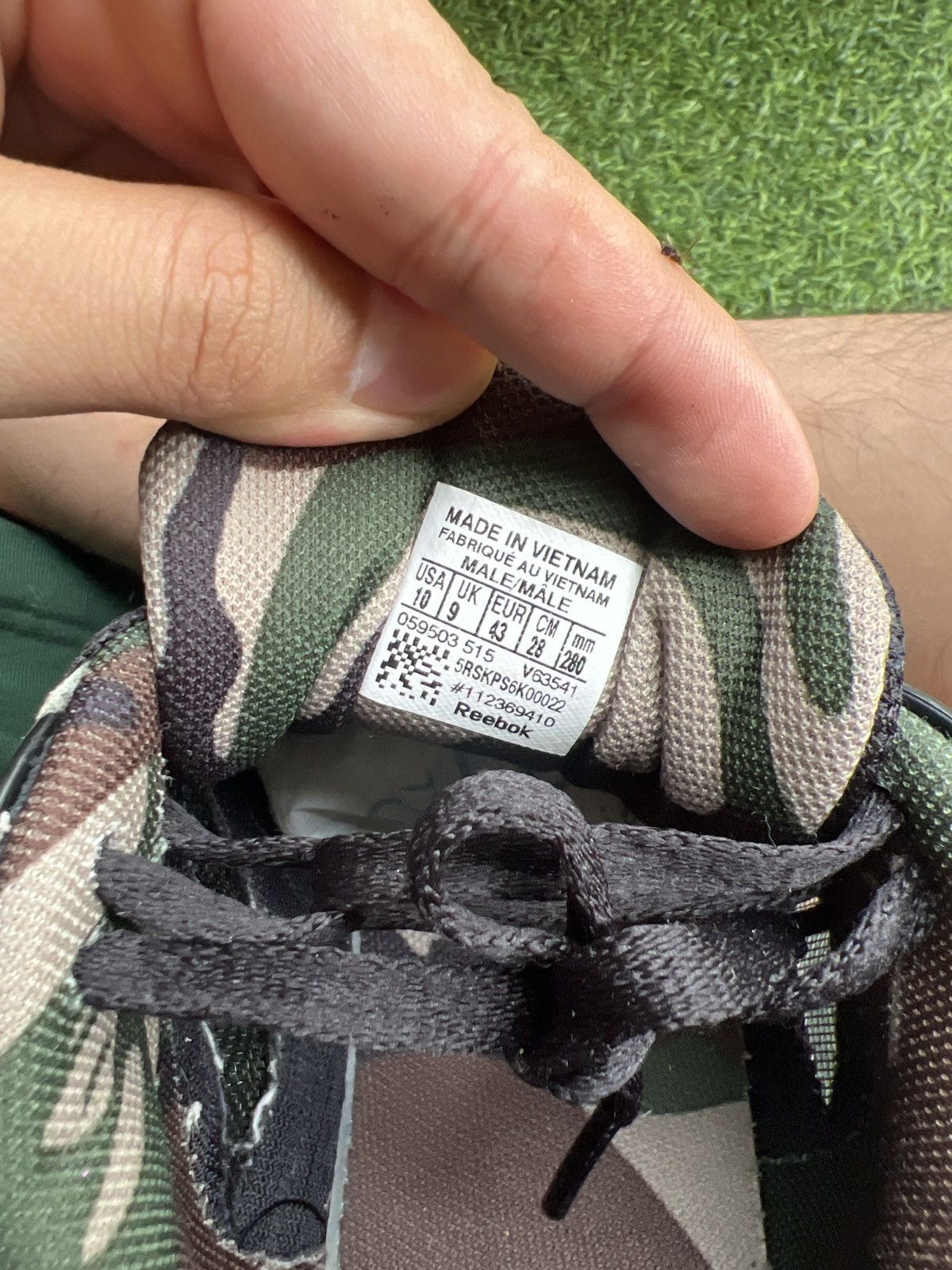 Bape × Reebok Reebok x Bape Ventilator Aape Camo Black V63541 Size US 10 / EU 43 - 8 Thumbnail