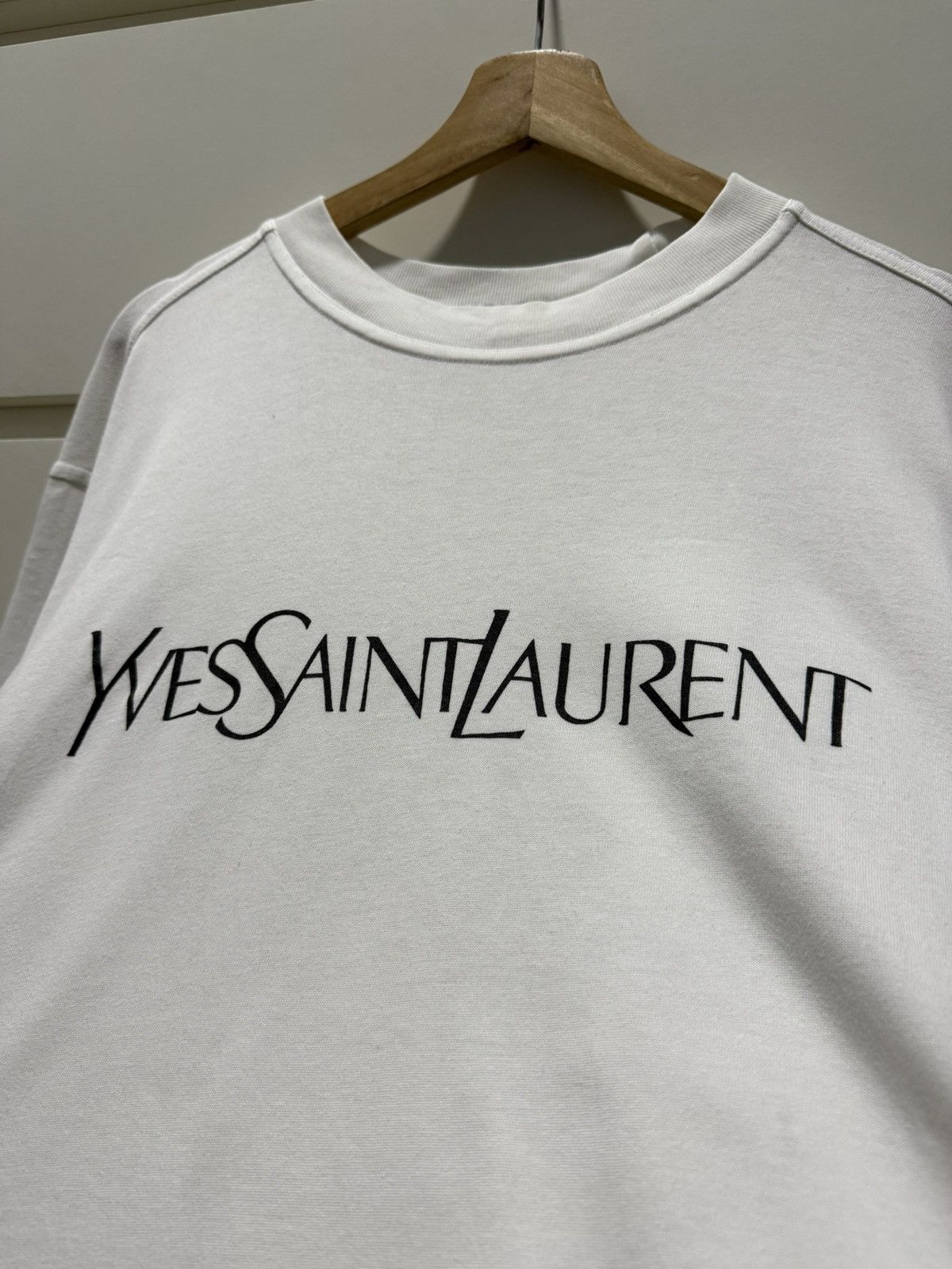 Yves Saint Laurent Vintage Yves Saint Laurent Spellout Tee Size US L / EU 52-54 / 3 - 2 Thumbnail