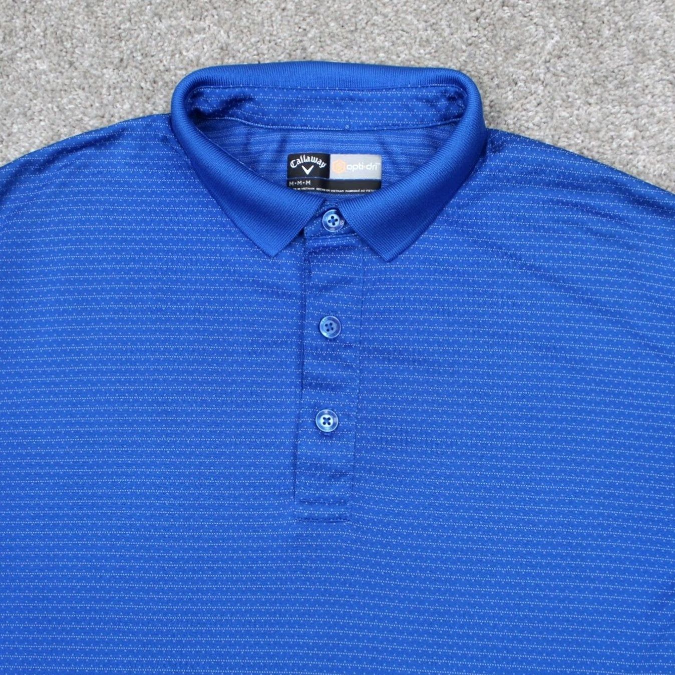Callaway Callaway Opti-Dri Polo Shirt Mens Medium Blue Golf Polyester Short Sleeve Size US M / EU 48-50 / 2 - 5 Thumbnail