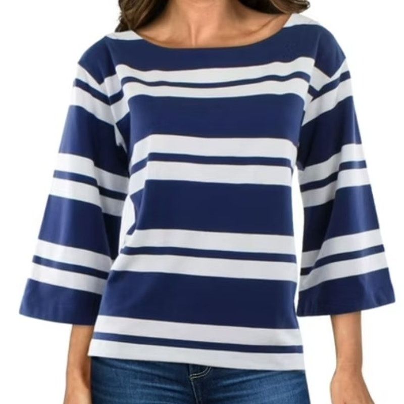 Tommy Bahama Tommy Bahama Womens French Terrace Striped Top Sz L Nautical Size L / US 10 / IT 46 - 1 Thumbnail