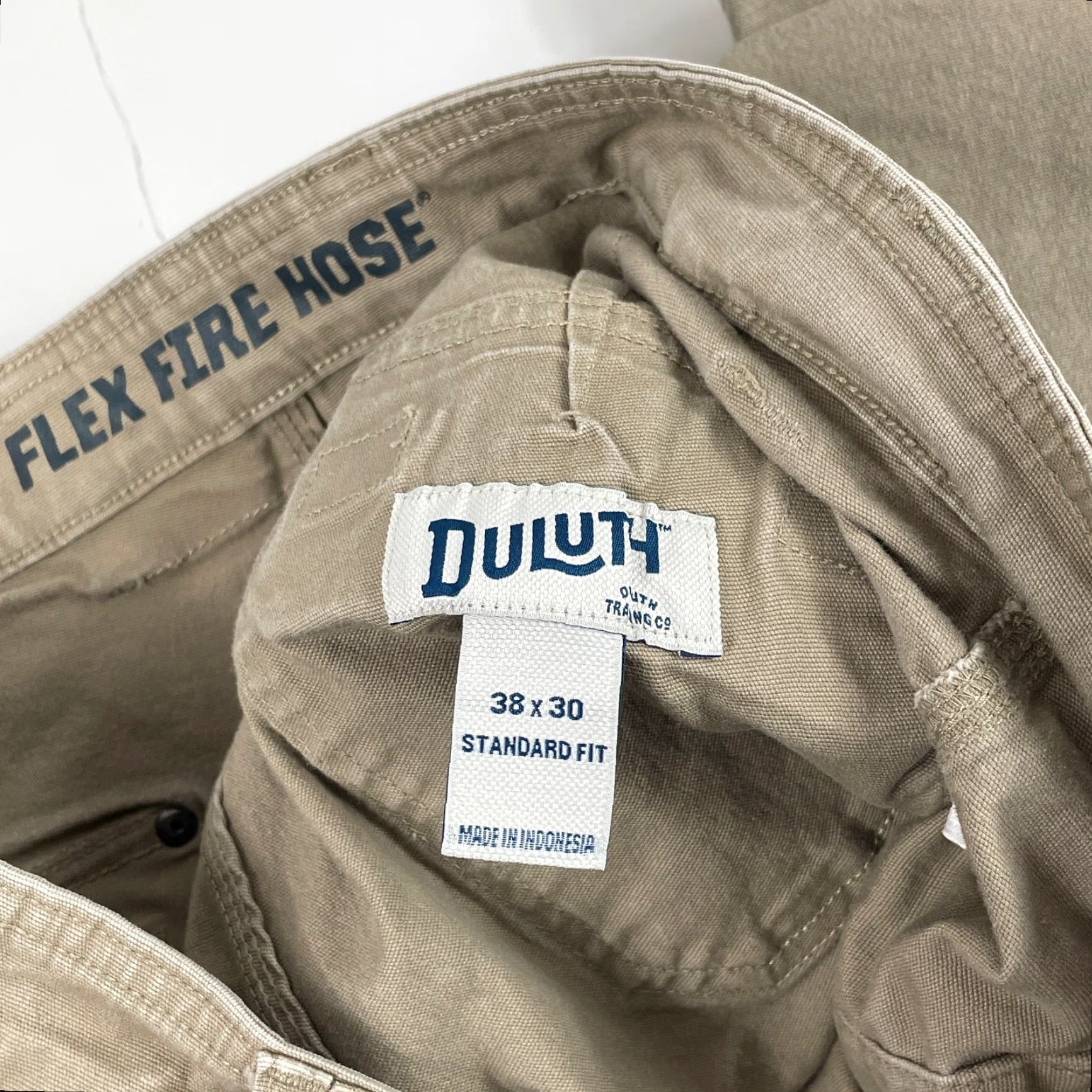 Vintage Duluth Mens Pants 38 x 30 Beige Flex Fire Hose Canvas Cargo Workwear Utility Size US 38 / EU 54 - 7 Thumbnail