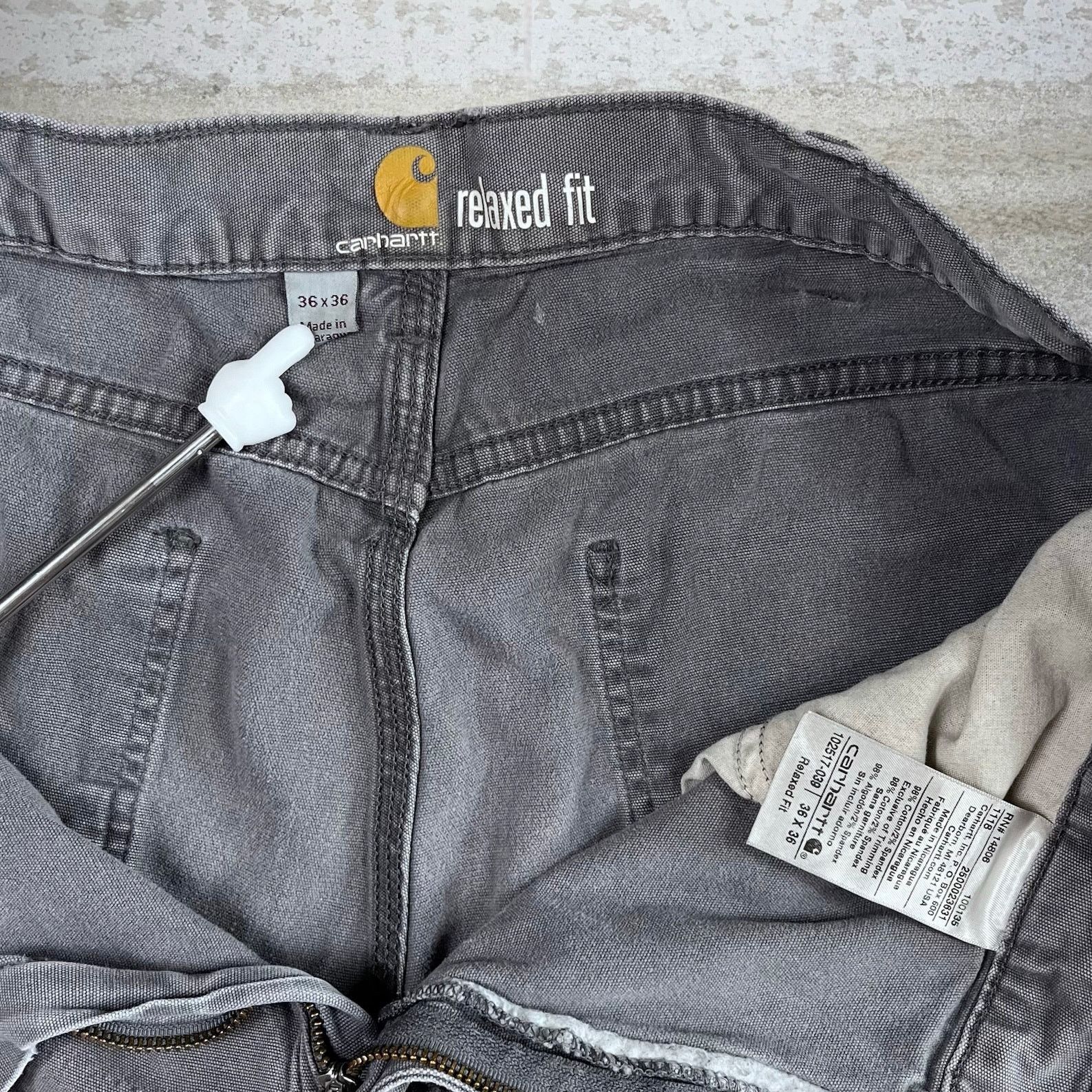 Carhartt Vintage Y2K Carhartt Carpenter Pants 36x36 Relaxed Grey Size US 36 / EU 52 - 4 Thumbnail