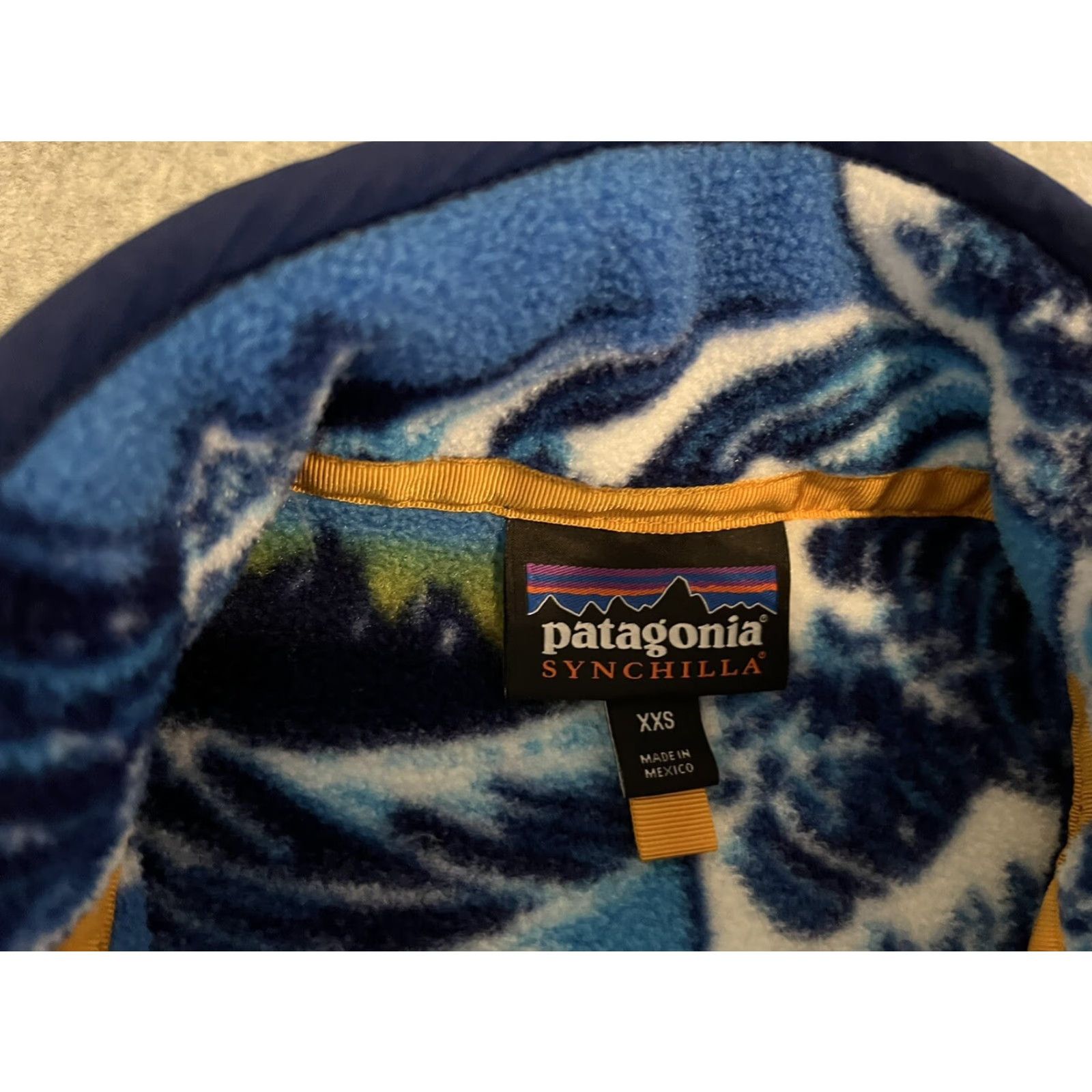 Patagonia Patagonia Synchilla Snap-T Fleece Pullover Sweater Mens XXS Ocean Waves Blue Size US XXS / EU 40 - 2 Thumbnail