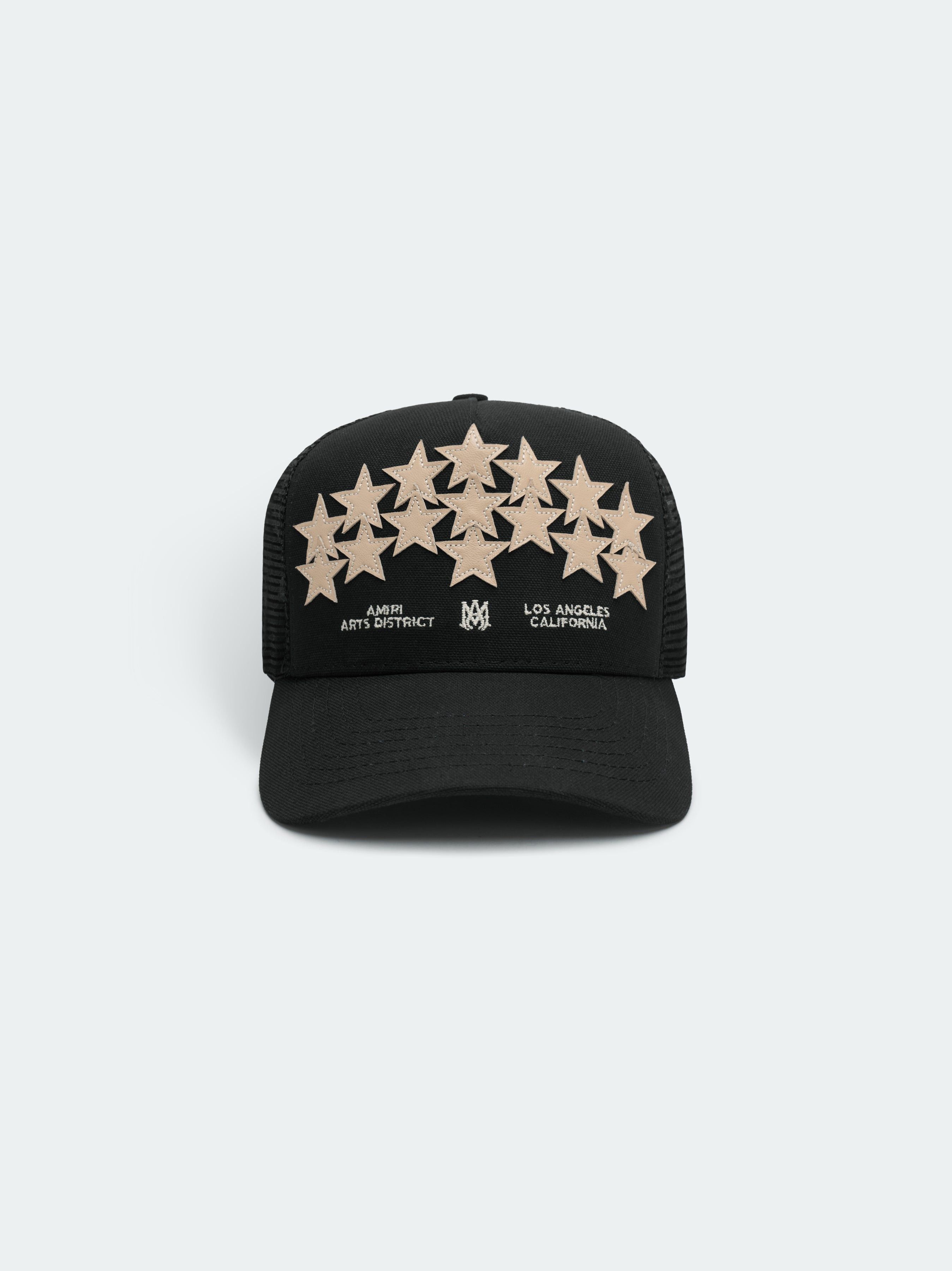 Amiri o1s1wg110725 Size: OS / Stars Trucker Cap / Hat in Black Size ONE SIZE - 1 Thumbnail