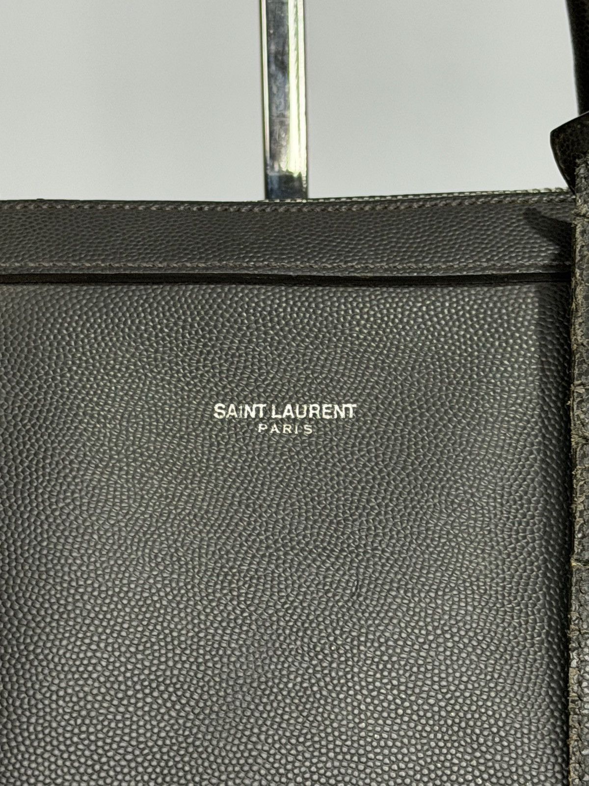 Saint Laurent Paris SAINT LAURENT Gray Leather Museum Briefcase Size ONE SIZE - 3 Thumbnail