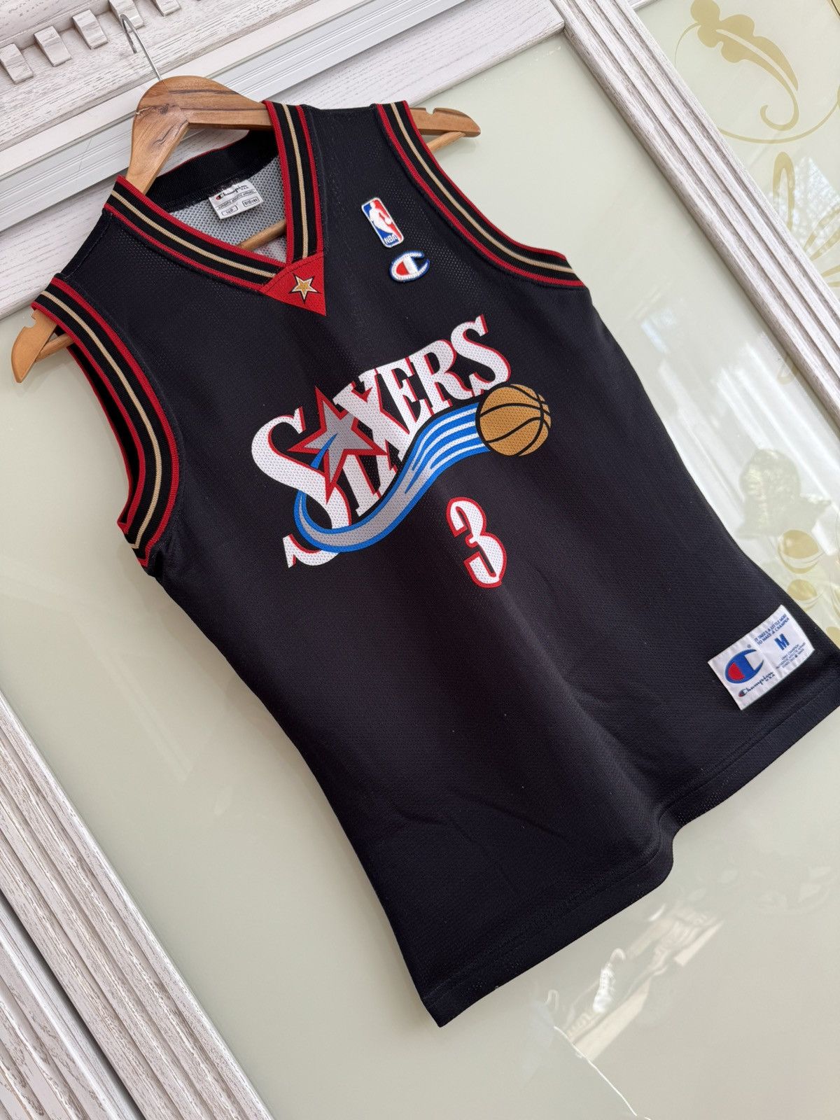 Champion × NBA × Vintage Vintage Iverson #3 Philadelphia Sixers NBA Jersey Basketball Size US XS / EU 42 / 0 - 4 Thumbnail