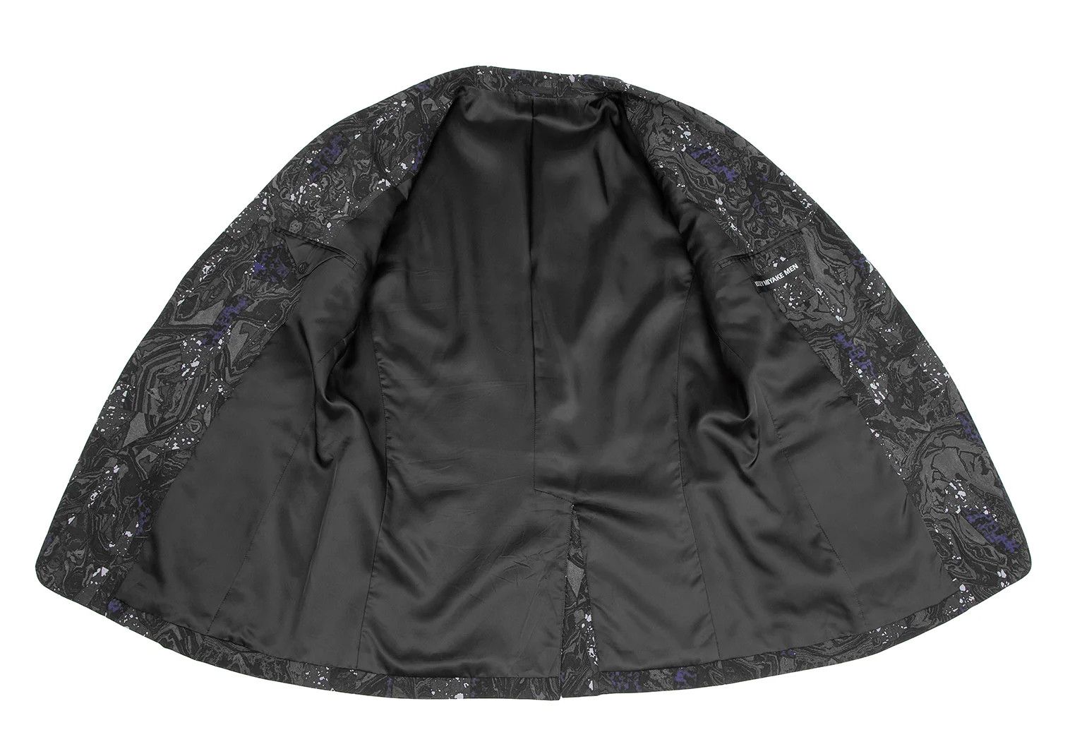 Issey Miyake Wool Marble Print Jacket in Black and Gray Size US XL / EU 56 / 4 - 7 Thumbnail