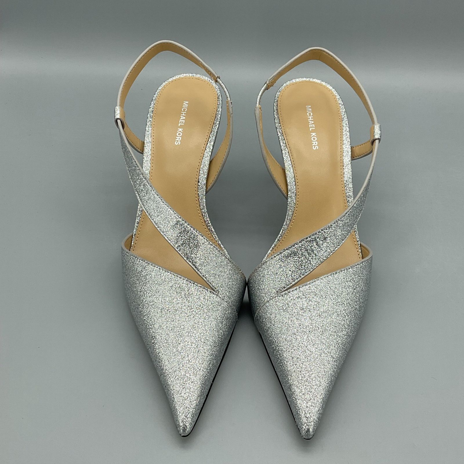 Michael Kors Michael Kors Women’s Jaida Slingback Pumps Silver Size 8 Size US 8 / IT 38 - 3 Thumbnail