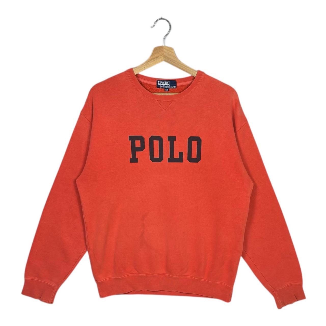 Polo Ralph Lauren VTG Polo Ralph Lauren Orange Spellout Sweatshirt Size US M / EU 48-50 / 2 - 1 Thumbnail