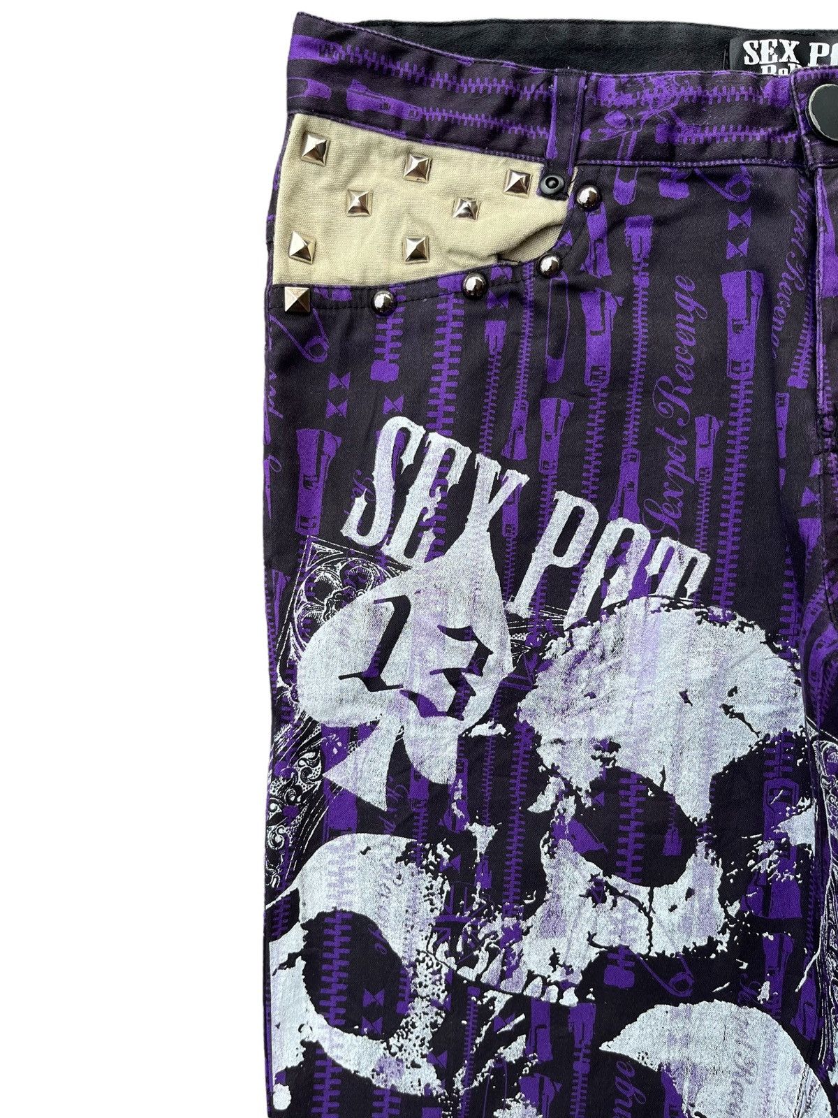 Japanese Brand × Seditionaries Bastard Punk Last Stand by The Sex Pot Revenge Skull Pants Size US 29 - 7 Thumbnail