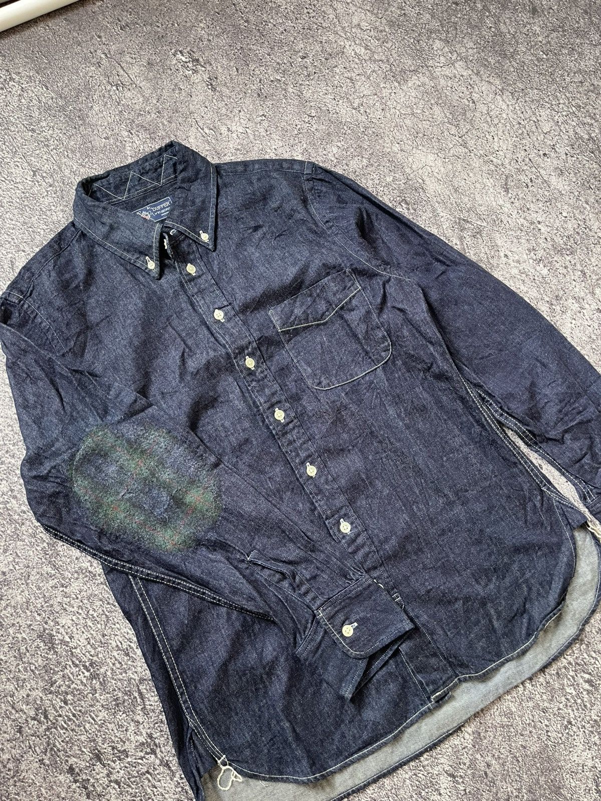 Japanese Brand DUFFER DENIM BLUE INDIGO SHIRT Size US M / EU 48-50 / 2 - 3 Thumbnail