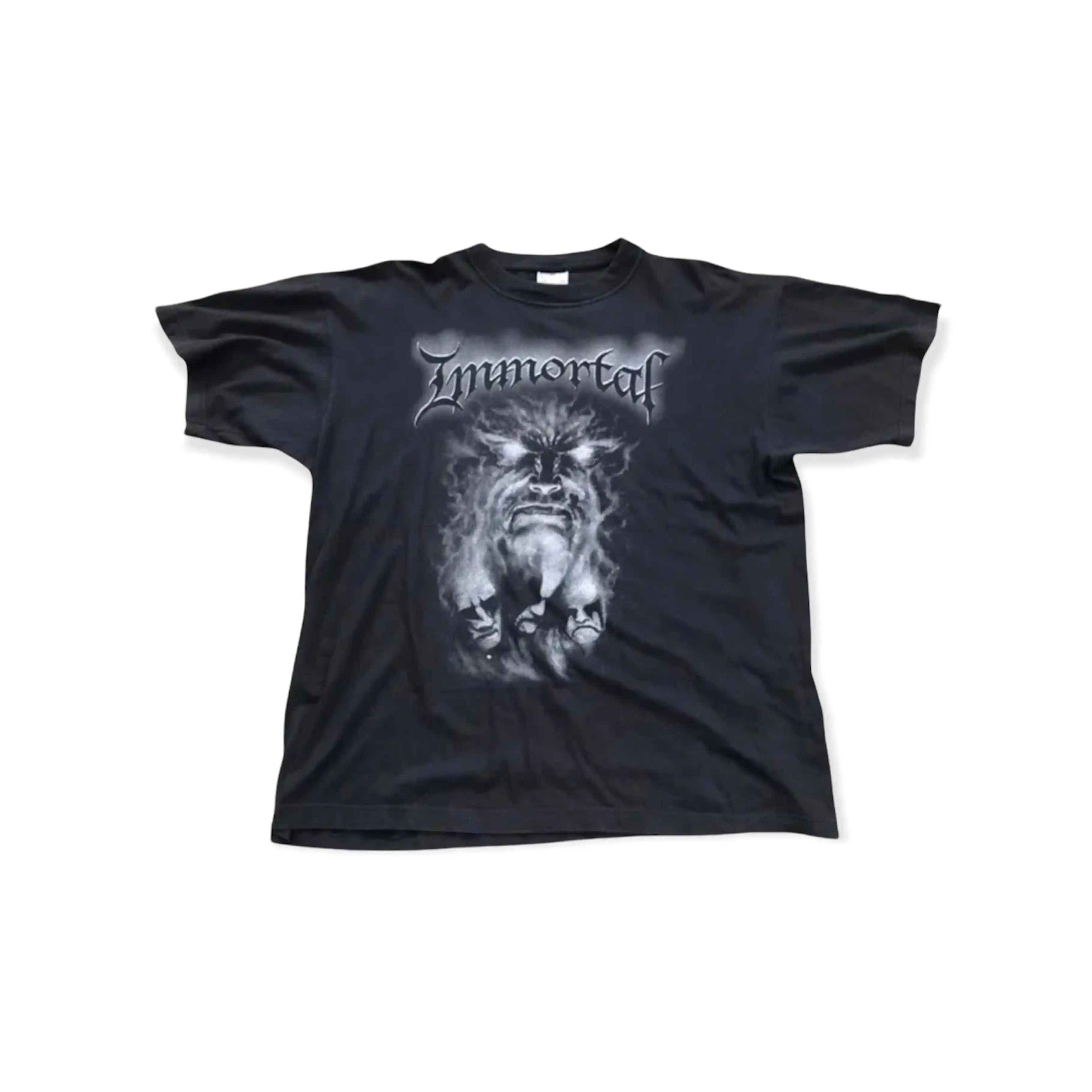 Image of Band Tees x Rock Band Vintage Immortal Unholy Forces Of Evil Band Tshirt in Black, Men's (Size XL)