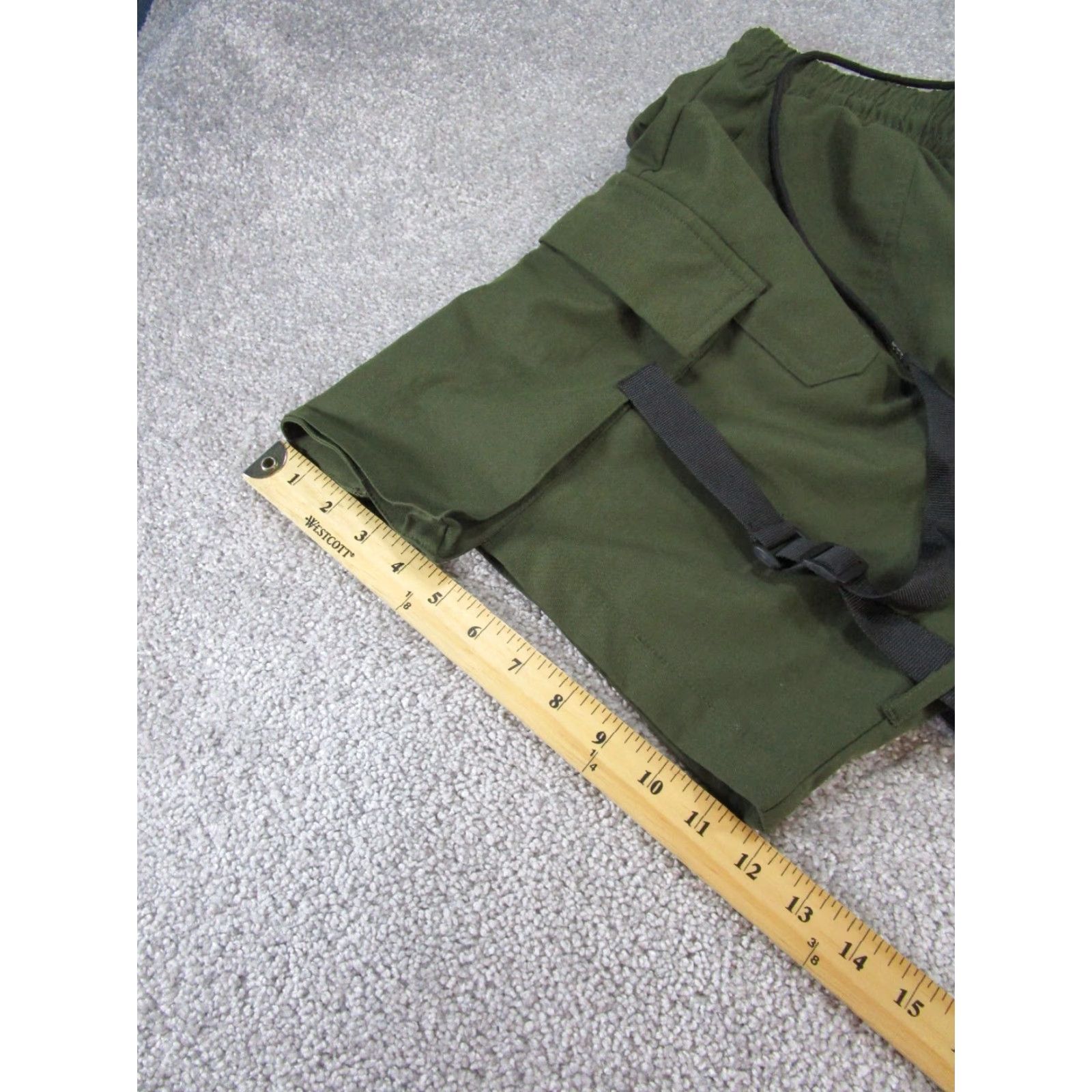 Vintage EPTM Shorts Mens 32 Green Polyester Cargo Leg Belt Read Size US 32 / EU 48 - 5 Thumbnail