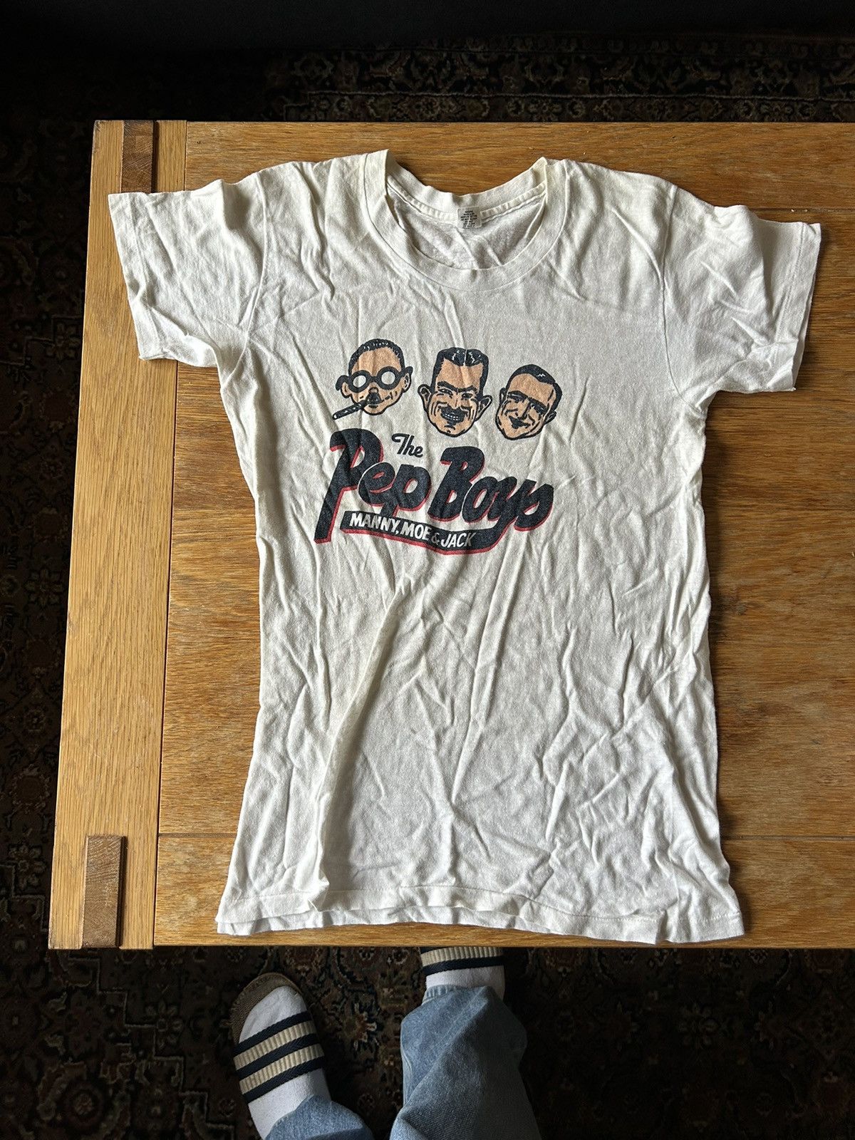 Hanes × Vintage 80’s Haines Pep Boys T-Shirt single stitch Size US M / EU 48-50 / 2 - 1 Thumbnail