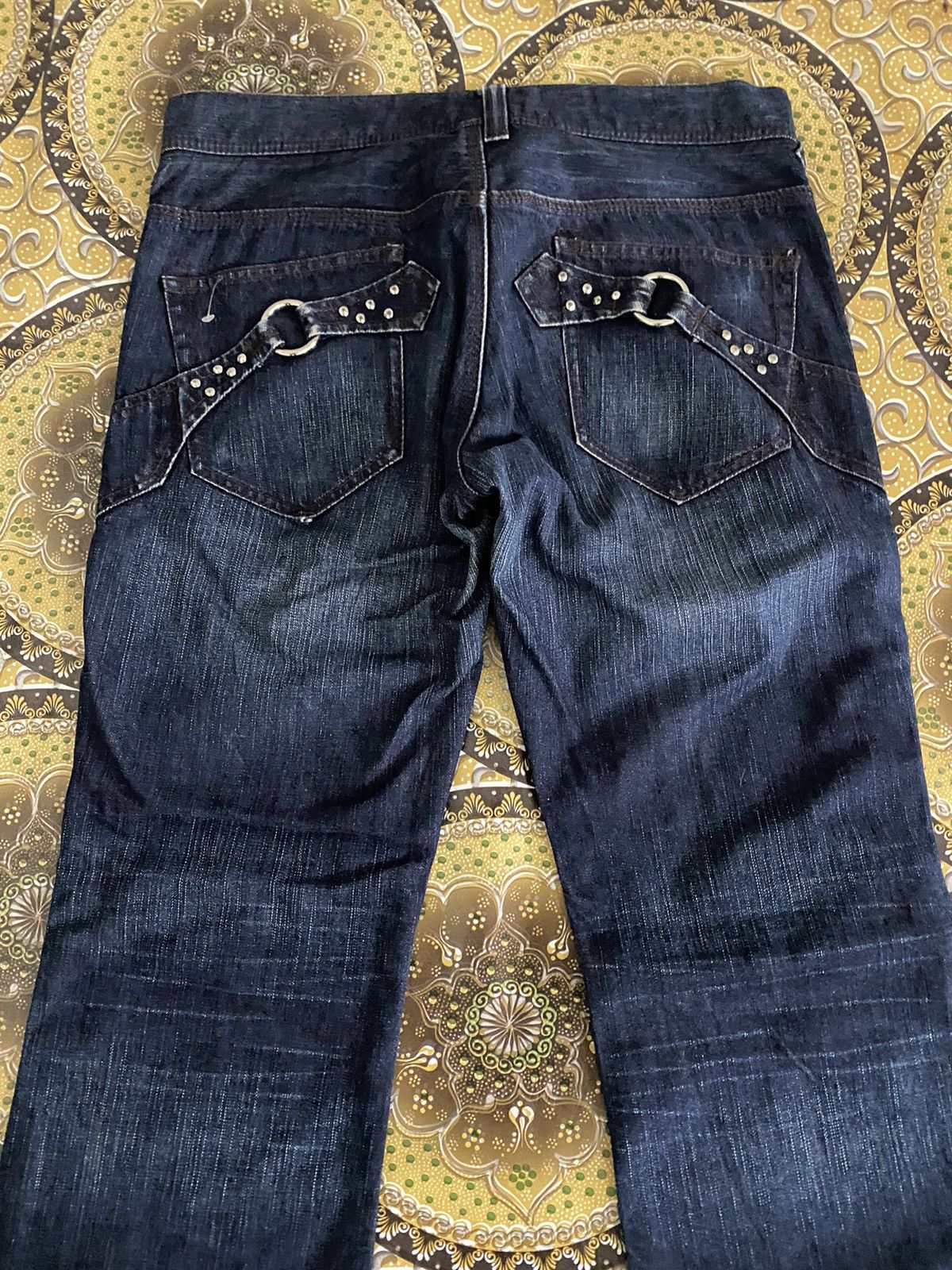 HIDEAWAYS Flare jeans hideaways boot cut rare design japan 🇯🇵 Size US 33 - 3 Thumbnail