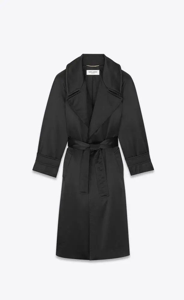 Saint Laurent Paris o1bcso1str0226 Coat in Black Size US L / EU 52-54 / 3 - 1 Thumbnail
