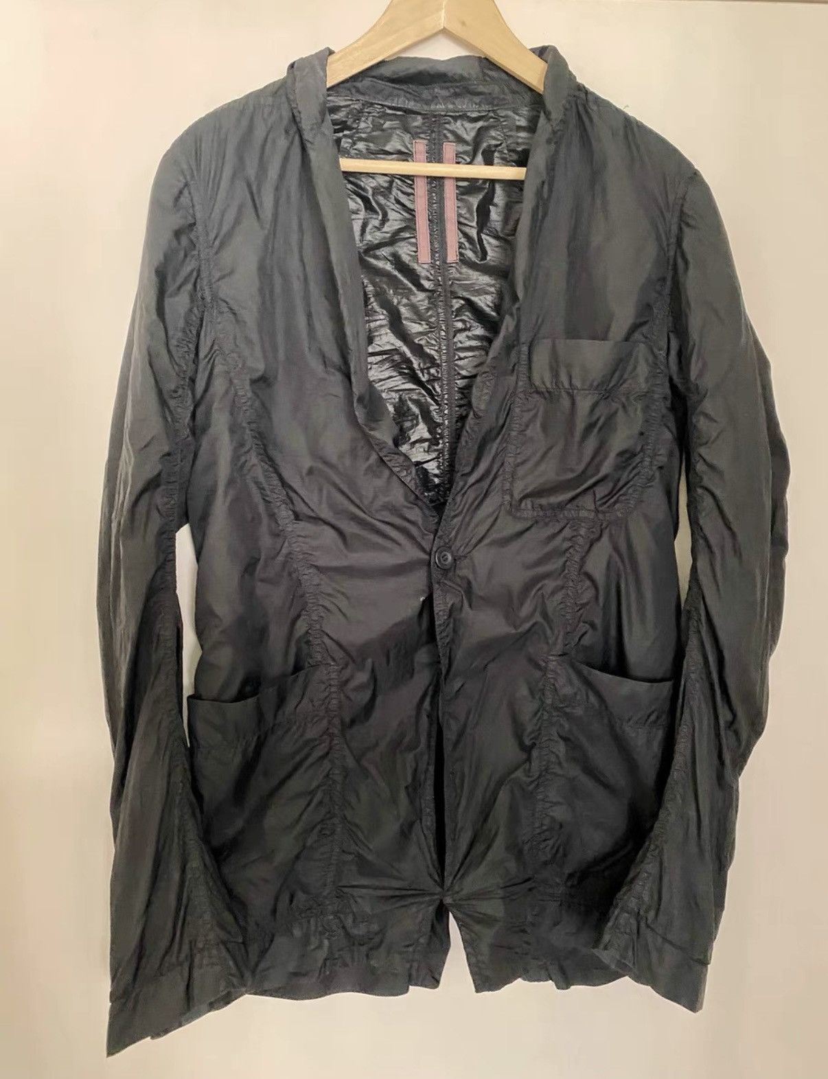 Rick Owens Rick Owens DRKSHDW Men's Black Ultra-Thin Blazer Size US XS / EU 42 / 0 - 1 Thumbnail