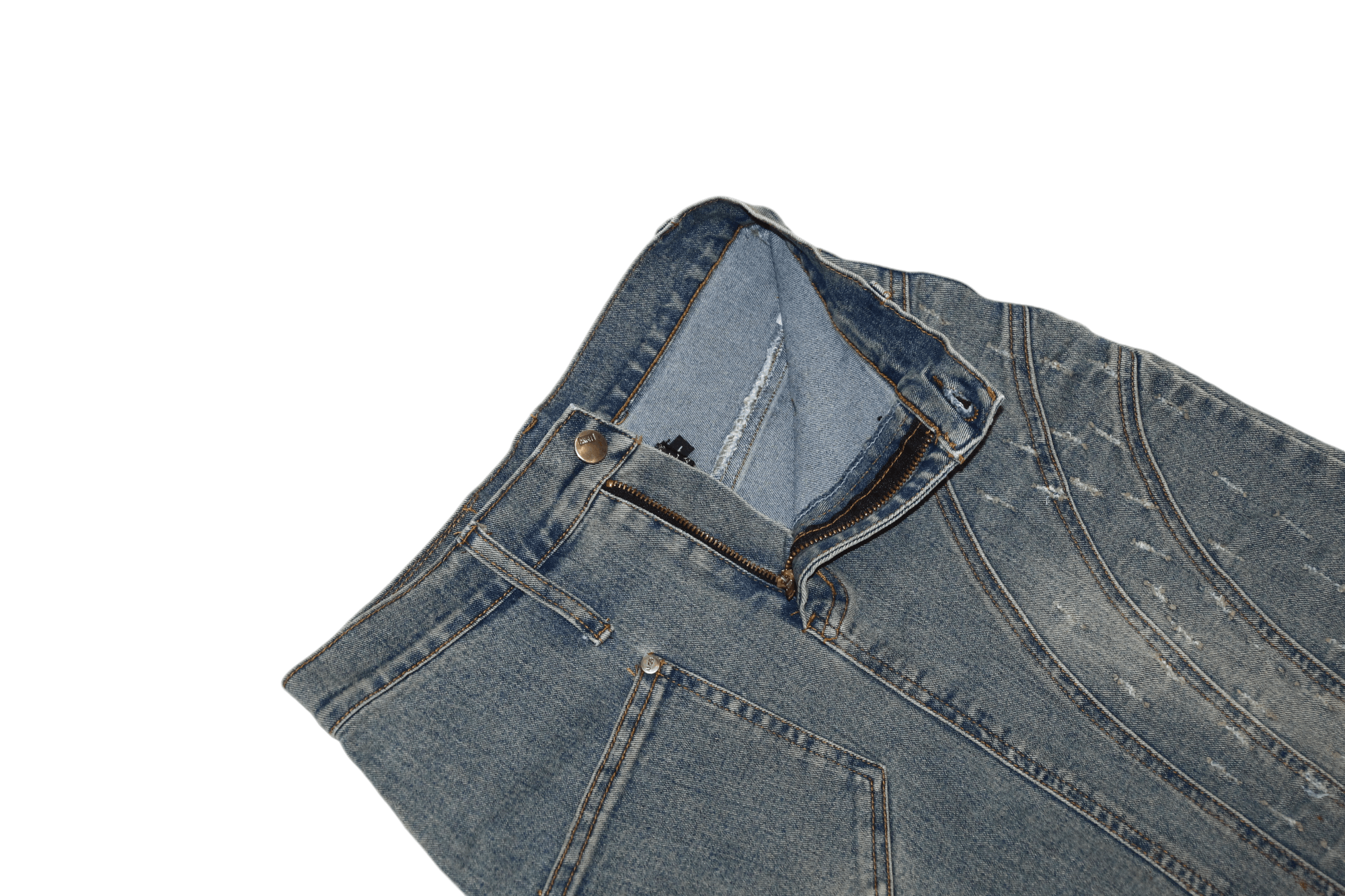 Beauty Beast 70's 80's Beauty Angel Paris Rips Distressed Faded Denim Size 26" / US 2 / IT 38 - 9 Thumbnail