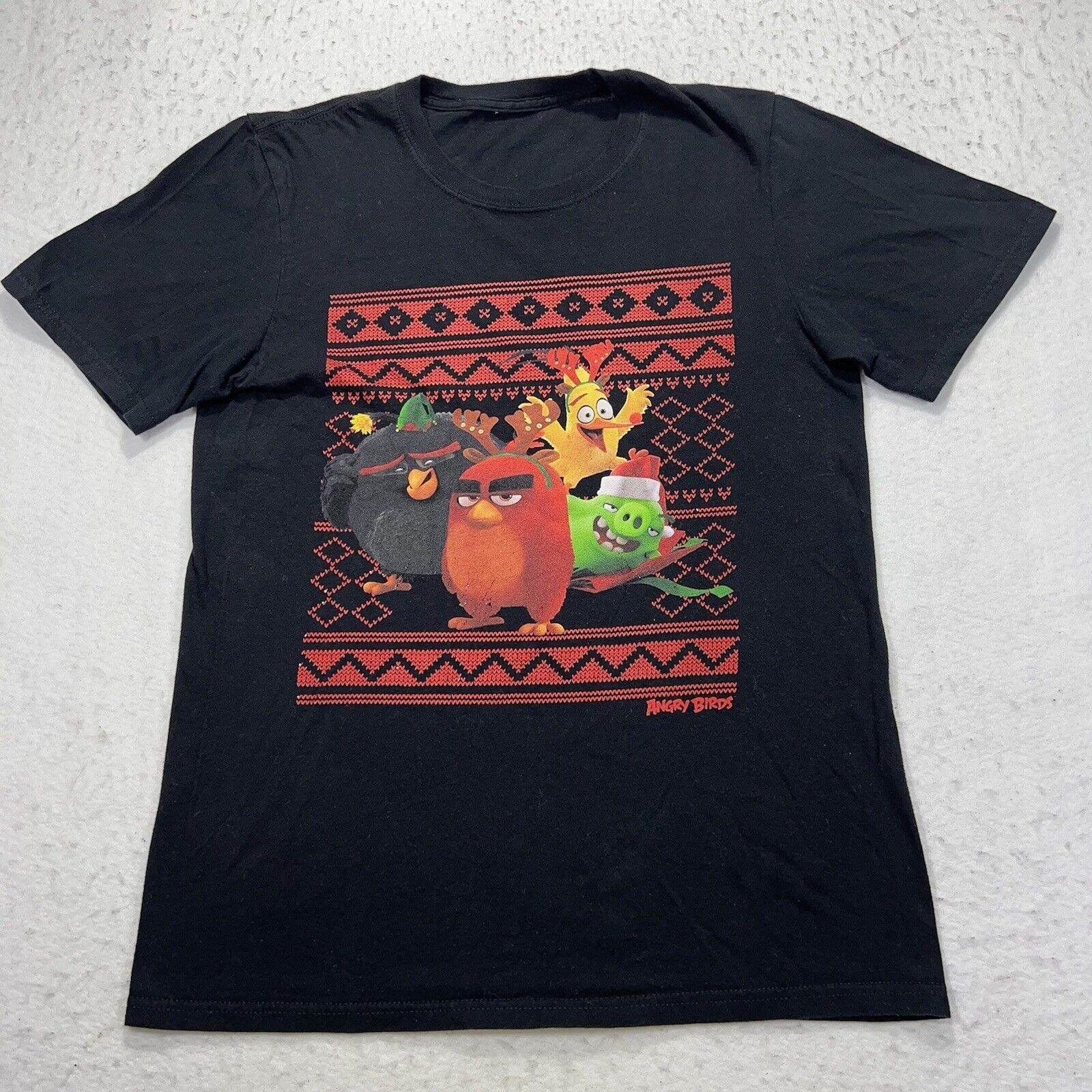Other Angry Birds Movie Small Christmas Black Graphic T Shirt Size US S / EU 44-46 / 1 - 1 Thumbnail