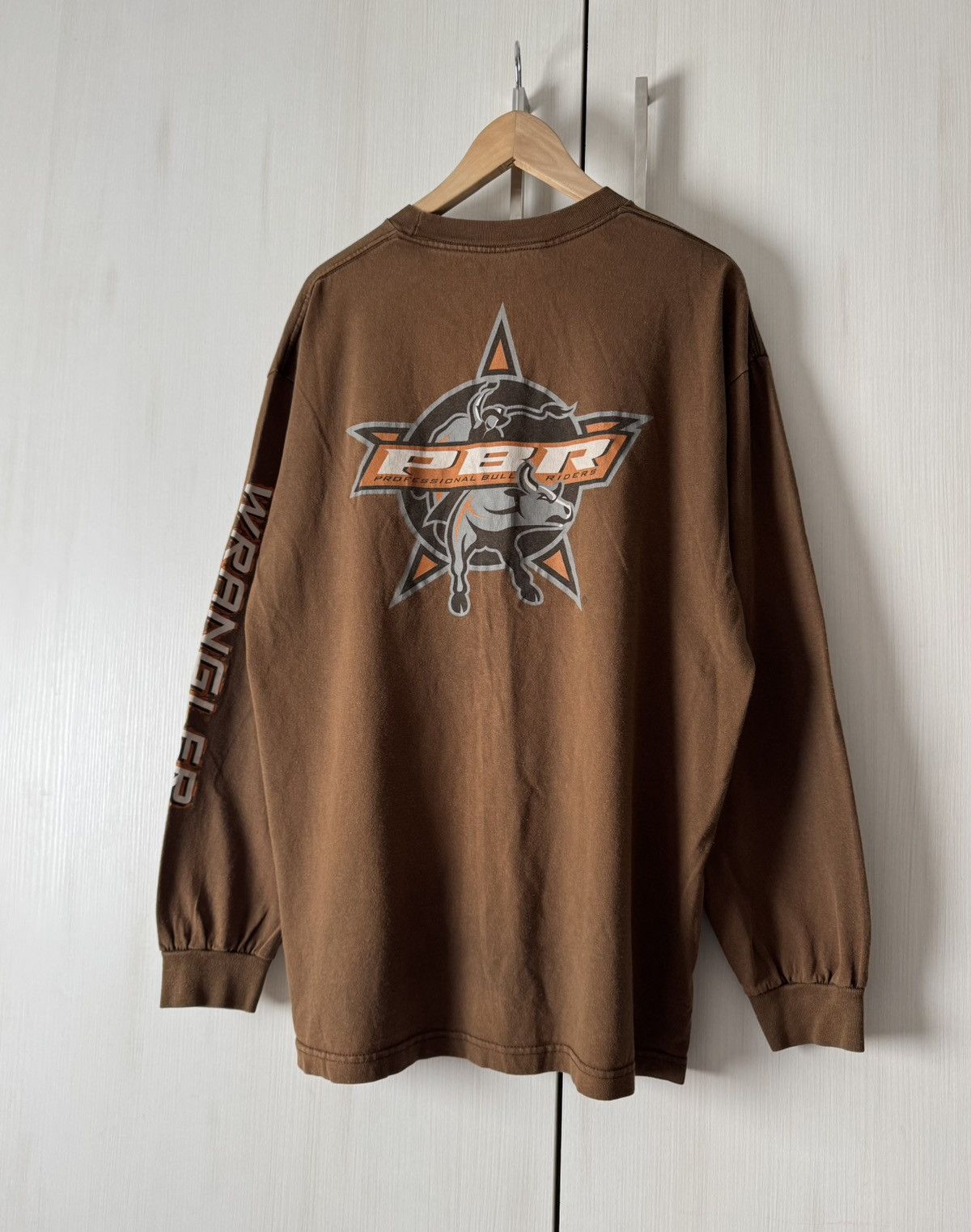 Wrangler Vintage PBR x Wrangler big logo brown long-sleeved Size US XL / EU 56 / 4 - 2 Thumbnail